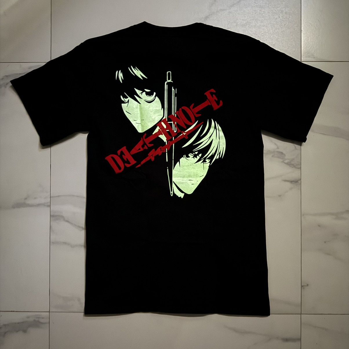 Anime Vintage Y2K Death Note Glow In The Dark Tee Size US S / EU 44-46 / 1 - 4 Thumbnail