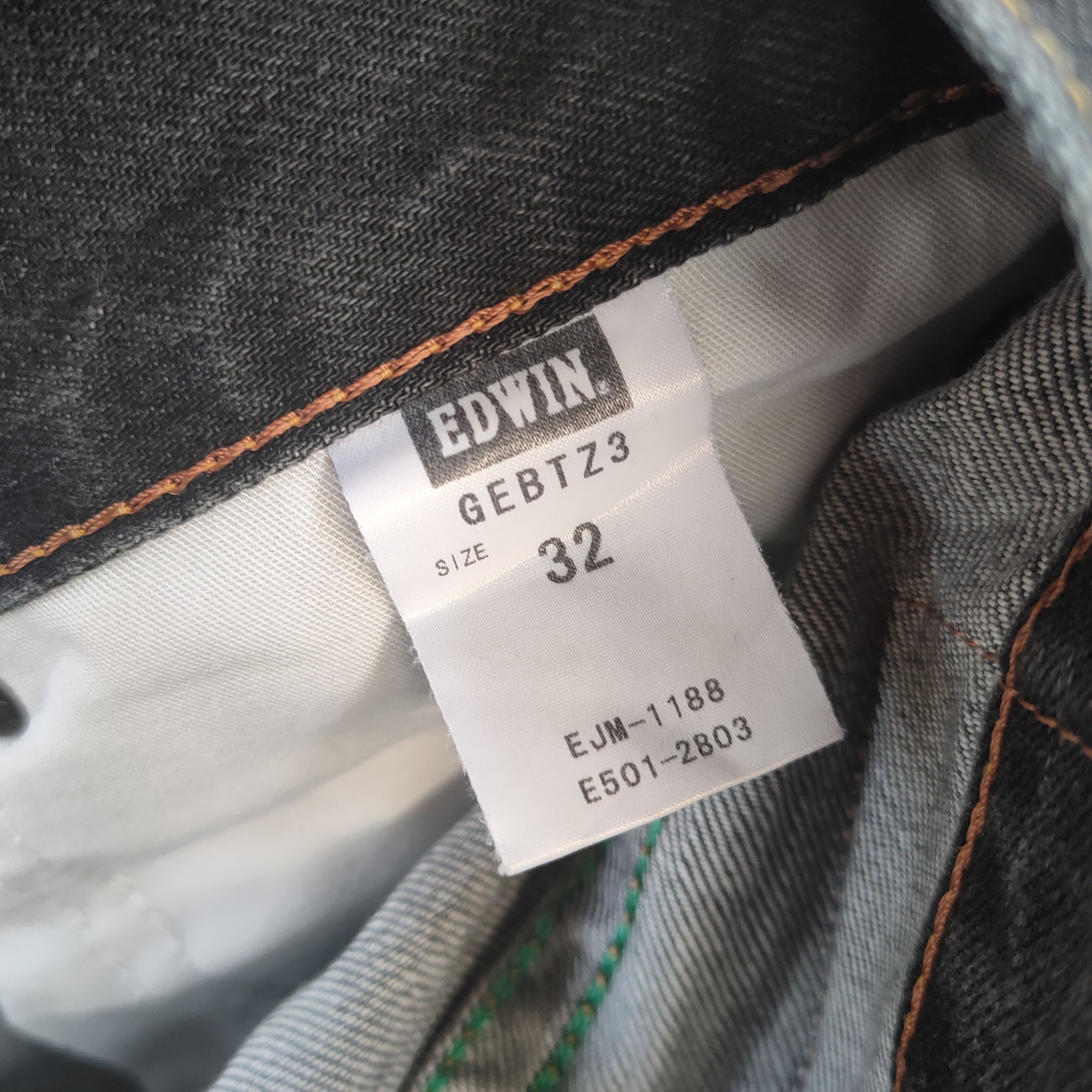 Edwin × Vintage W33 VINTAGE EDWIN FADED BLACK DISTRESSED JEANS PANTS Size US 33 - 12 Thumbnail
