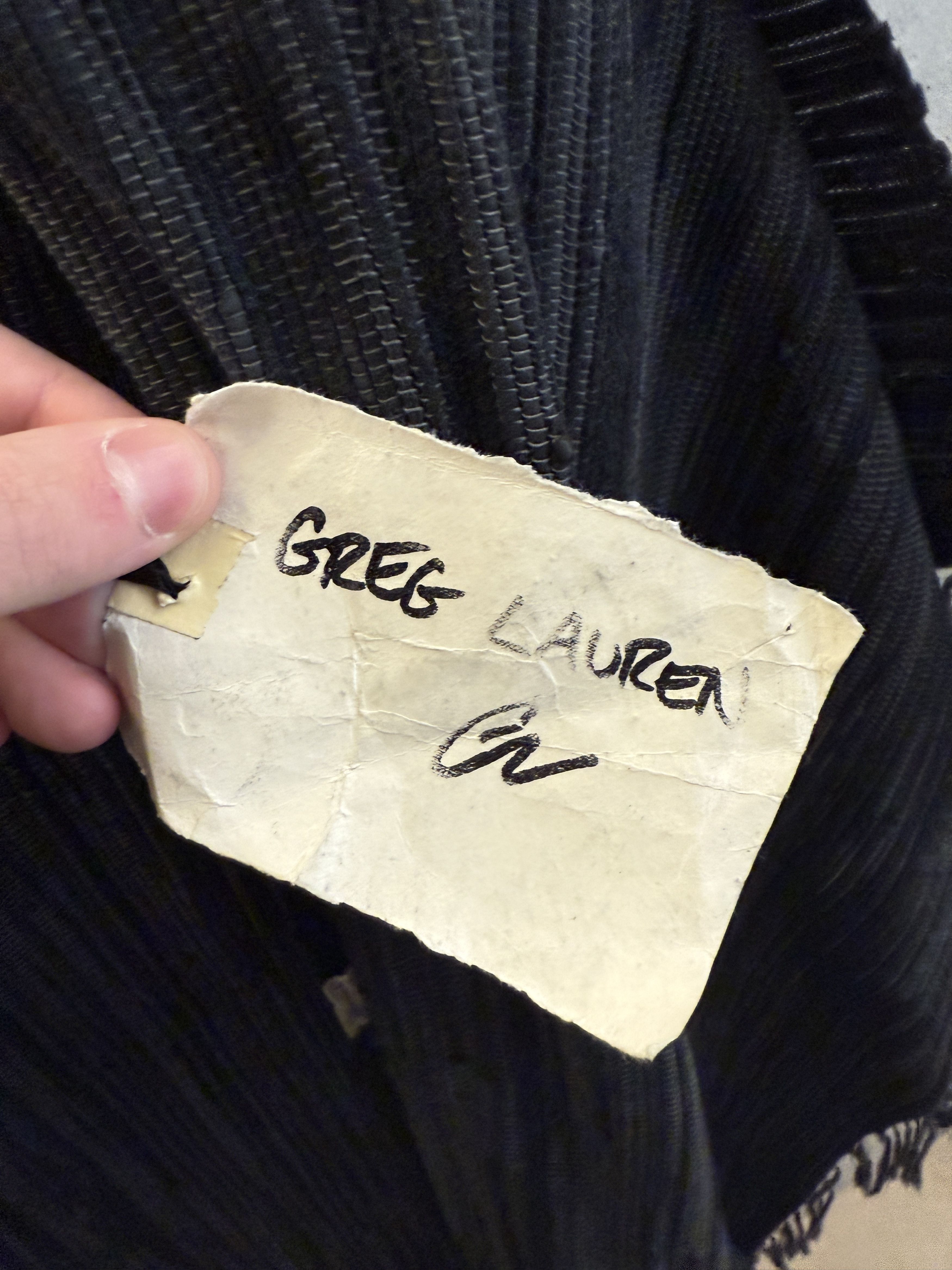 Greg Lauren FW16 Greg Lauren Fur Hood Charcoal Woven Leather Nomad Coat Size US L / EU 52-54 / 3 - 9 Thumbnail