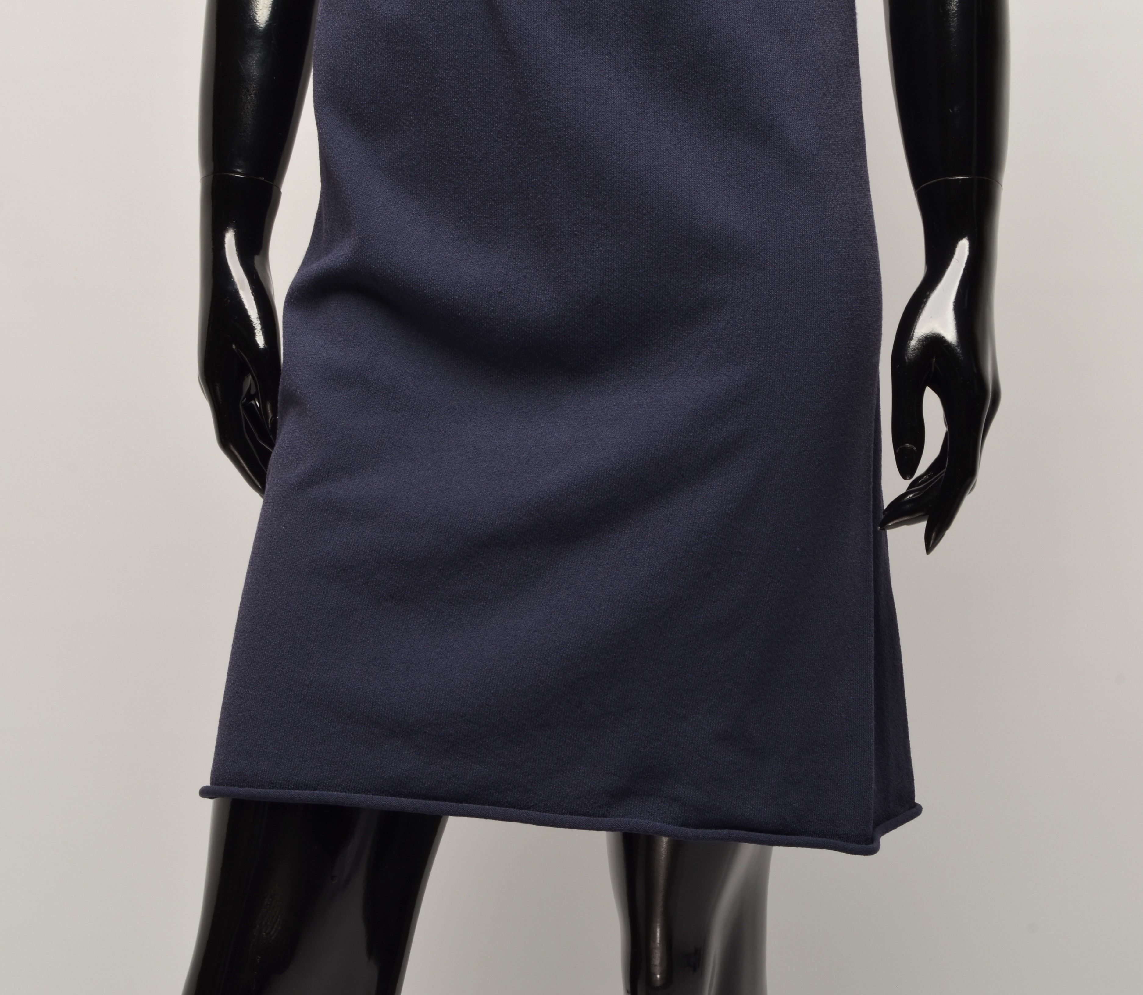 Sarah Pacini Sarah Pacini Draped Shift Navy Dress Size S / US 4 / IT 40 - 3 Thumbnail