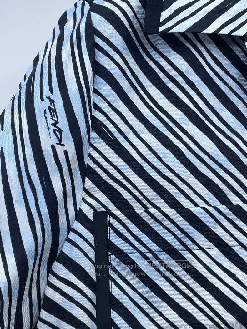 Fendi Fendi Striped Graffiti Short Sleeve Shirt Size XS / US 0-2 / IT 36-38 - 5 Thumbnail