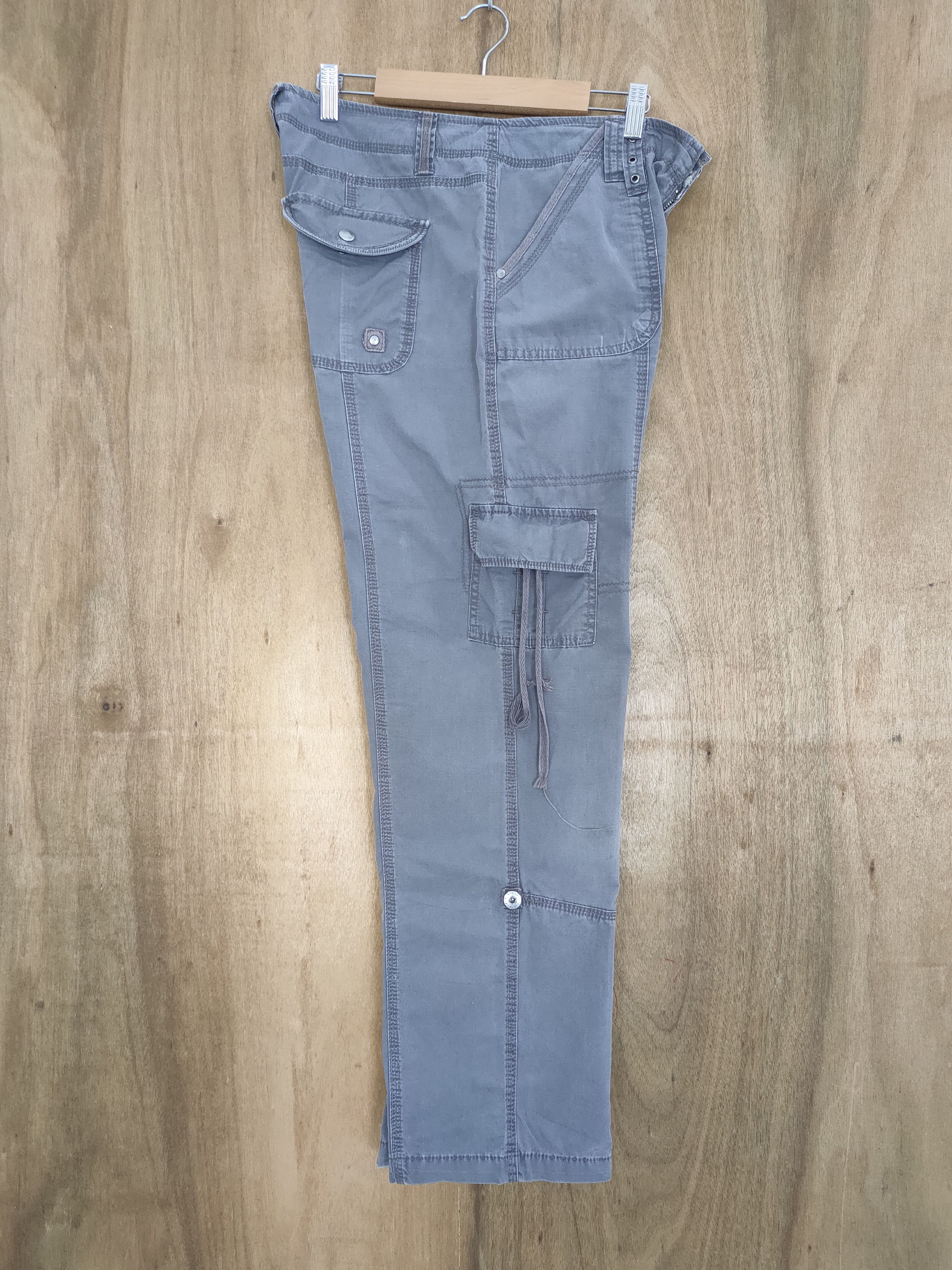 Japanese Brand × Vintage VINTAGE JAPANESE BRAND FADED GREY CARGO PANTS Size US 33 - 14 Thumbnail