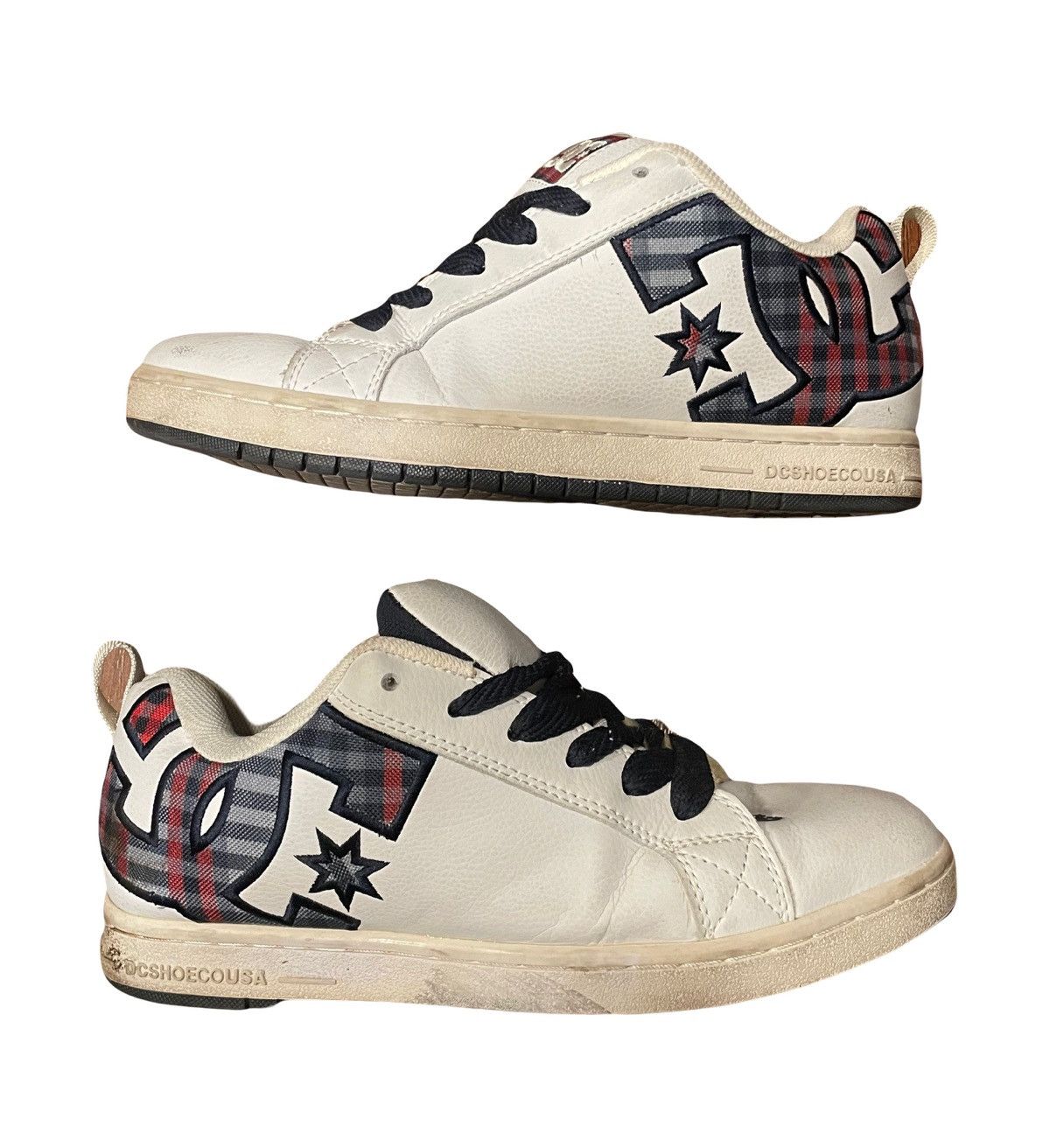 Y2K DC Court Graffik Skate Shoes Vintage Checkered