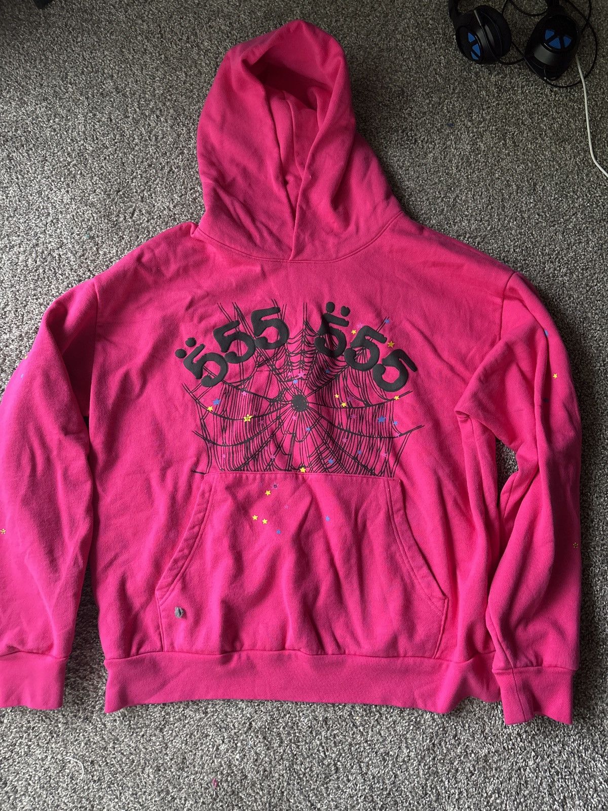 Sp5der Sp5der Pink Angel Number Hoodie Size US XXL / EU 58 / 5 - 1 Thumbnail