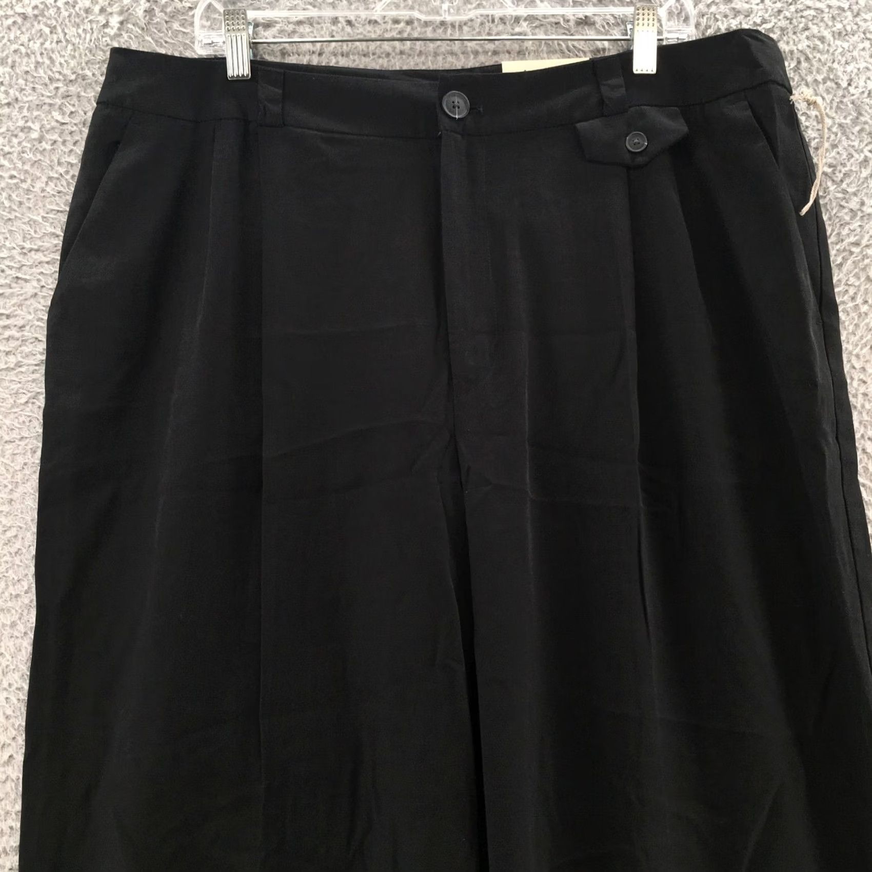 Vintage A New Day Wide Leg Pants Womens 17R Black High Rise Relaxed Fit Casual NEW Size 38" / US 16 / IT 52 - 2 Thumbnail