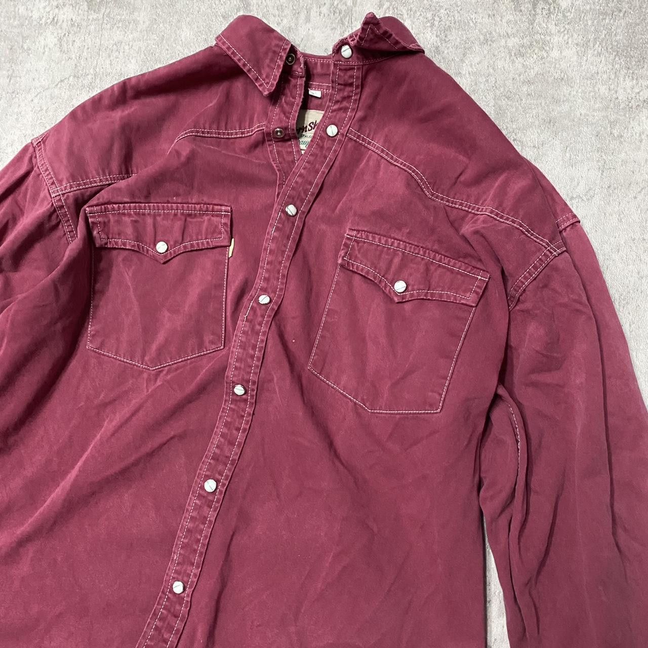 Other Burgundy button up shirt #westernvibes Size US L / EU 52-54 / 3 - 2 Thumbnail