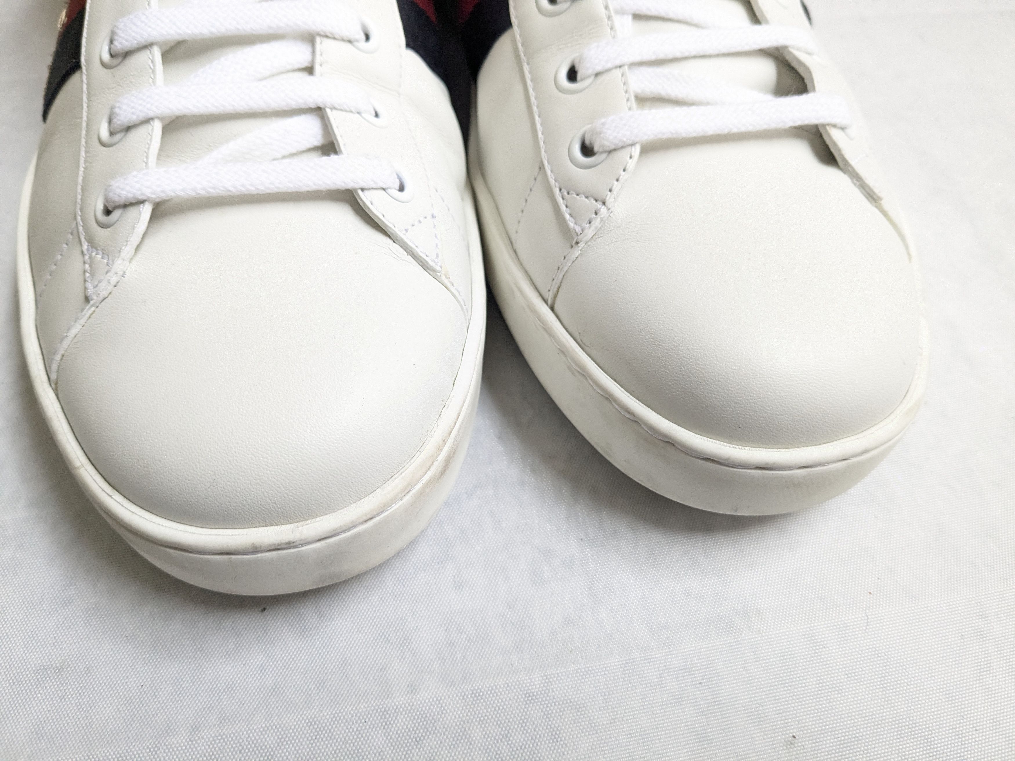 Gucci Gucci Ace Sneakers White 11.5 High Top Leather Size US 11.5 / EU 44-45 - 5 Thumbnail
