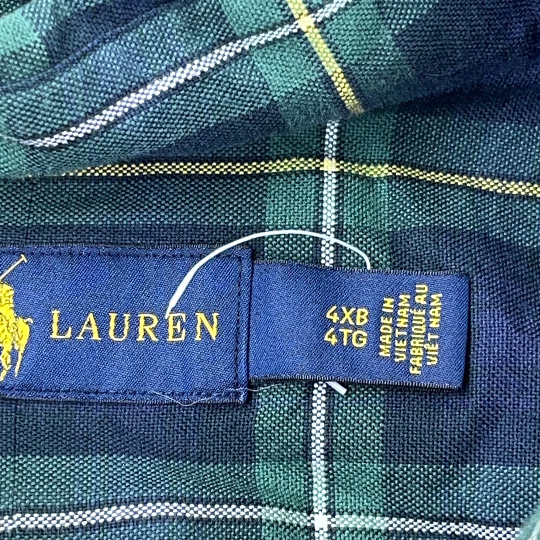 Ralph Lauren Ralph Lauren Shirt Men 4XB Blue Green Plaid Button Up Oxford Blackwatch Dress Shirt Size 48R - 3 Thumbnail