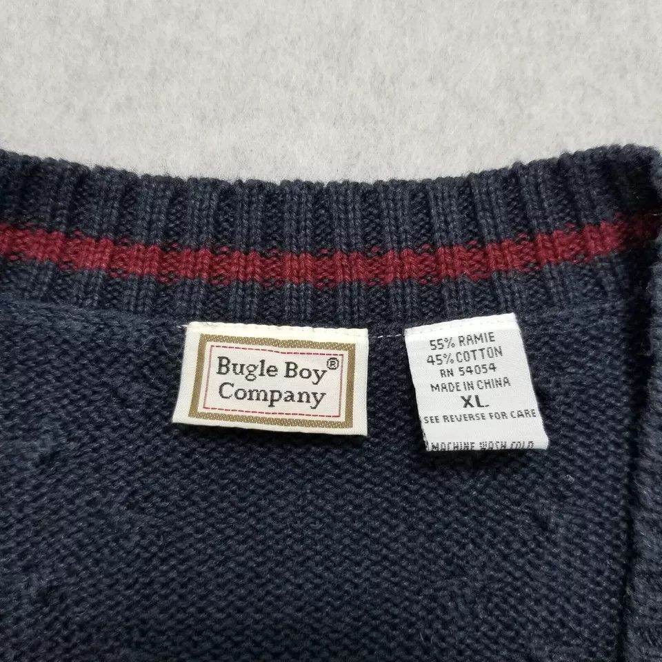 Bugle Boy Bugle Boy Sweater Men XL Blue Red Green Vest Pullover V Neck Size US XL / EU 56 / 4 - 6 Thumbnail