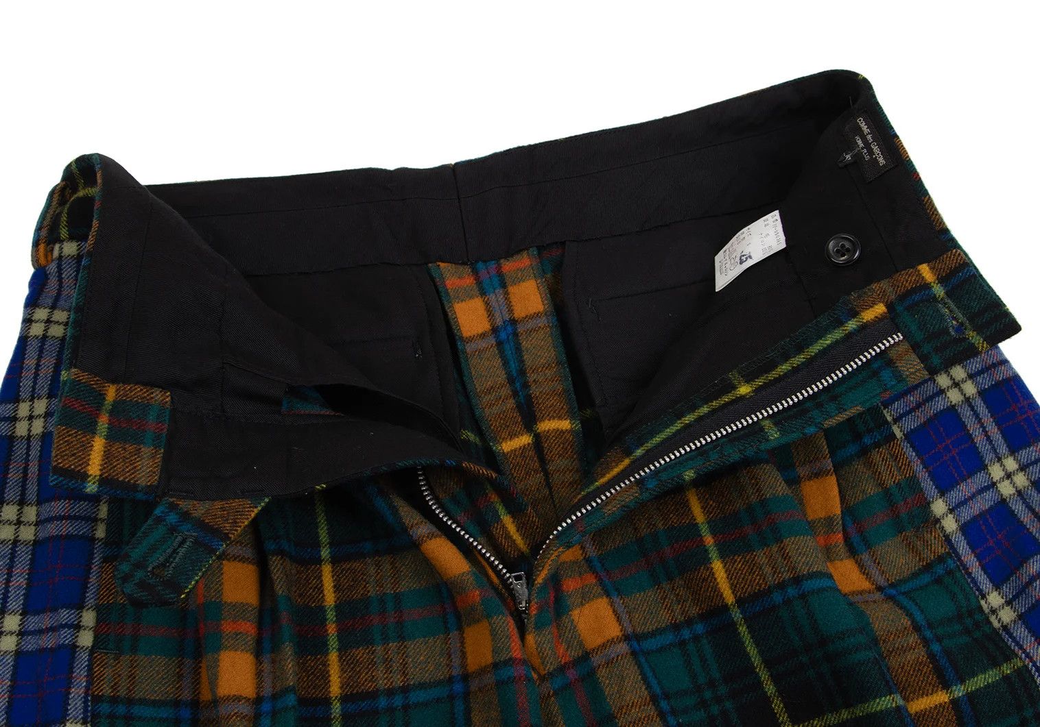 Comme des Garcons Homme Plus Wool Check Tuck Pants in Multicolor, Size S Size US 38 / EU 54 - 4 Thumbnail