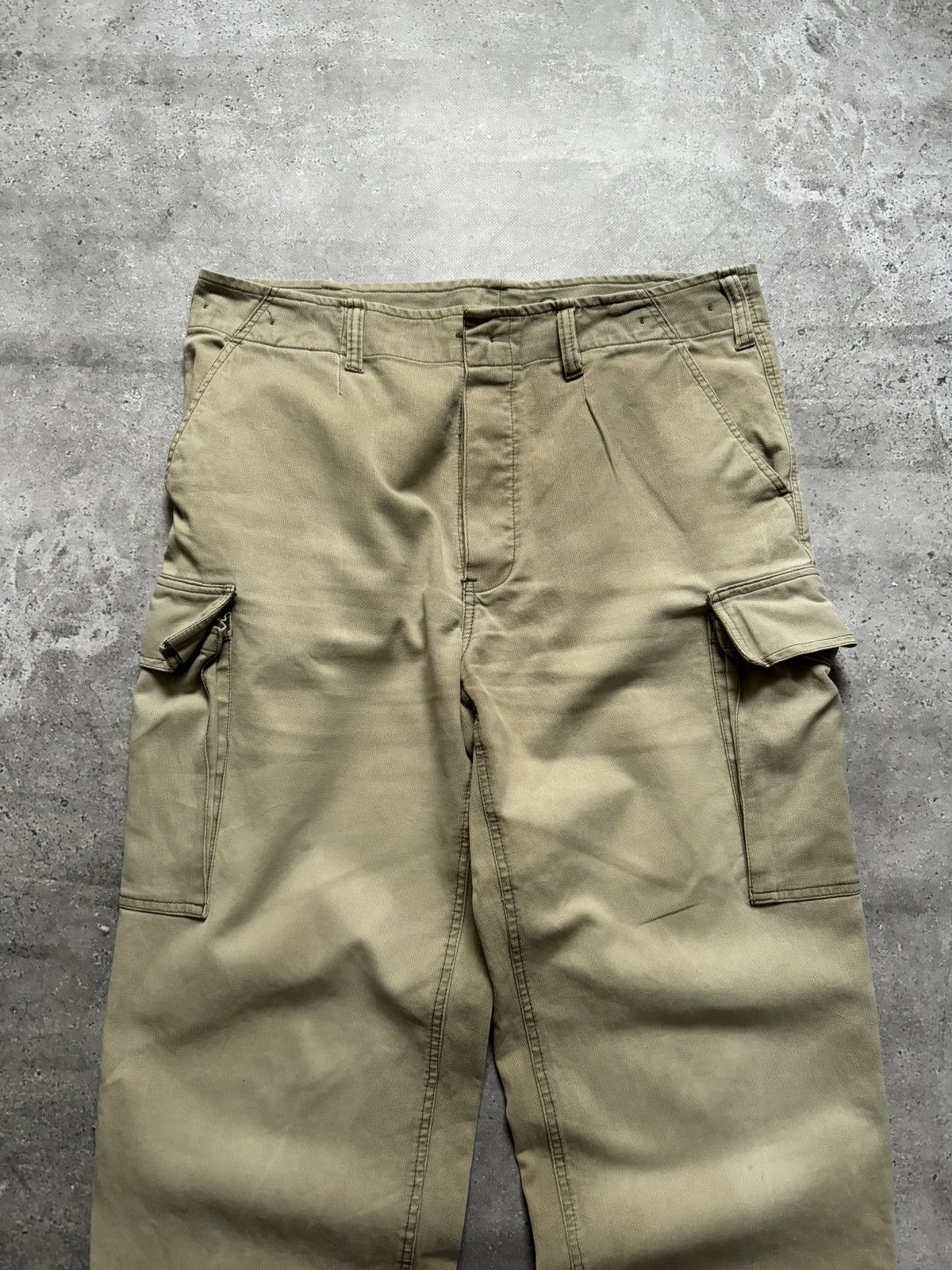 Vintage Vintage 90s Military Beige Cargo Pants Size US 34 / EU 50 - 4 Thumbnail