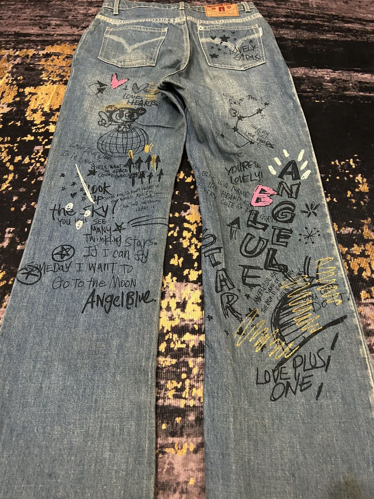 Angel Blue Vintage Angel Blue Claw Mark Faded Flare Jeans Size US 28 / EU 44 - 5 Thumbnail