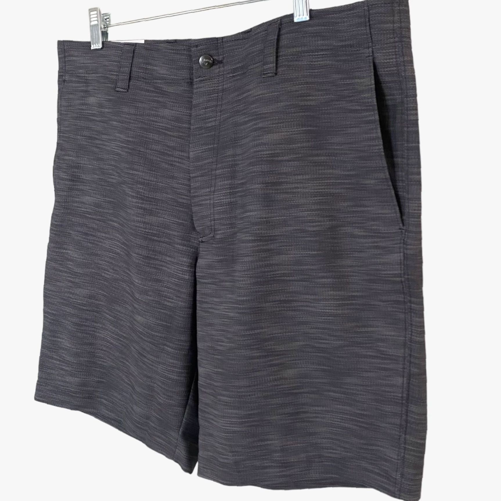 Callaway Callaway Stretch Performance Golf Short Gray Men's 36 Athletic Flat-Front New Simulated Flat Front Chino Pocket Logo 9" Inseam Size US 36 / EU 52 - 3 Thumbnail