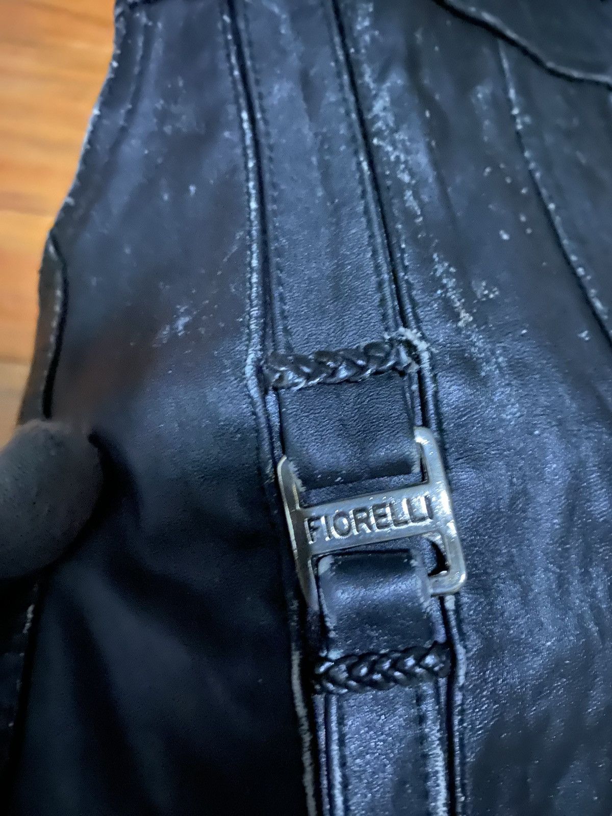 Giorgio Fiorelli Vintage Fiorelli Black Leather Western Biker Waistcoat Size US S / EU 44-46 / 1 - 7 Thumbnail
