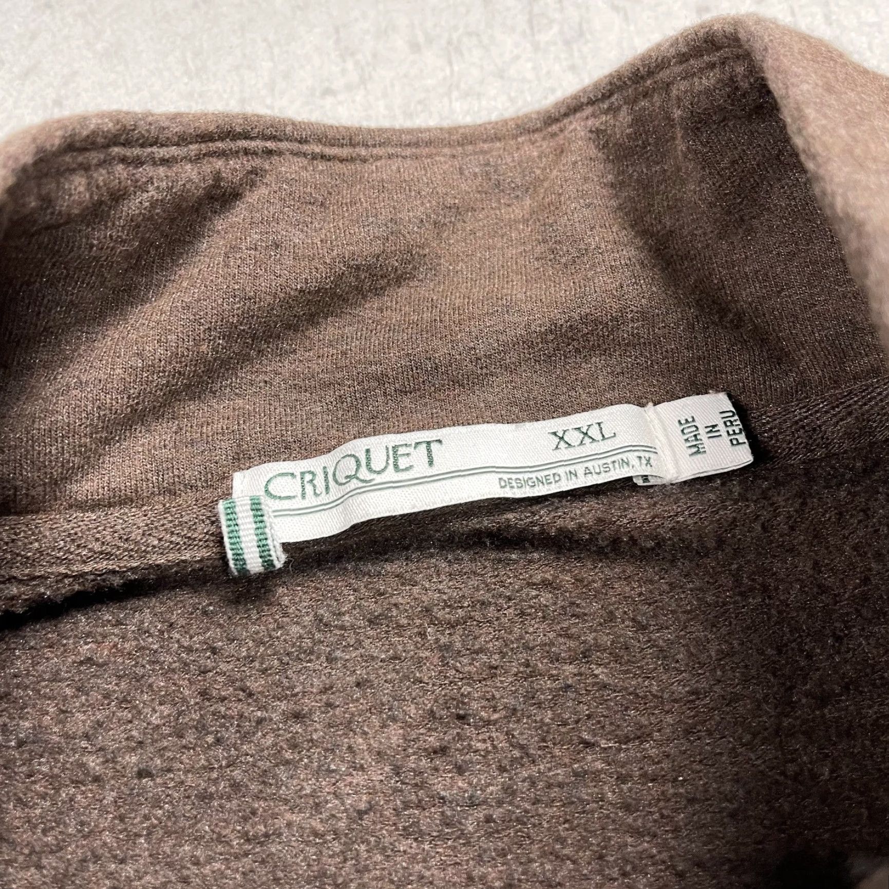 Vintage Criquet Sweatshirt Mens 2XL Brown Fleece Lined 1/4 Zip Pullover Golf Shirt Size US XXL / EU 58 / 5 - 3 Thumbnail