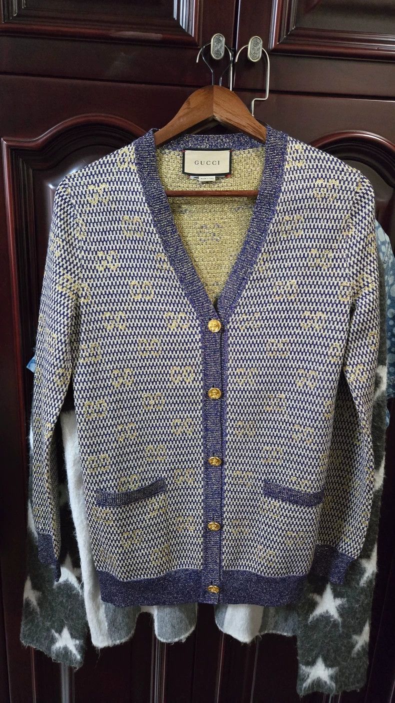 Gucci Gucci Jacquard pattern button wool knitted cardigan sweater Size US XS / EU 42 / 0 - 1 Thumbnail