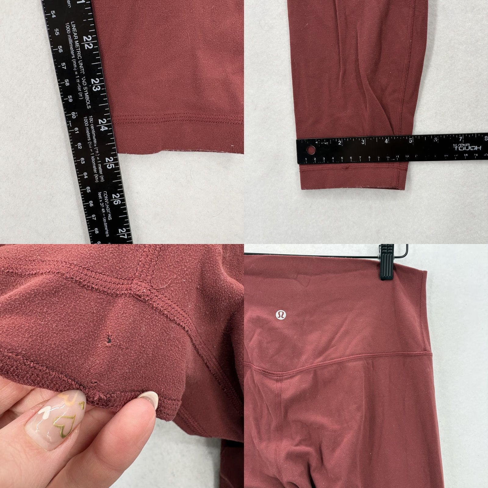 Lululemon Lululemon Align High-Rise Pants Leggings Womens 10 Mulled Wine Skinny Crop Gym Activewear Casual Red Size 32" / US 10 / IT 46 - 8 Thumbnail