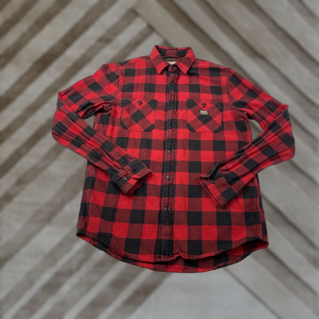 Ralph Lauren Denim & Supply Ralph Lauren Flannel Shirt Plaid Red Black Cotton Mens Medium Size US M / EU 48-50 / 2 - 1 Thumbnail