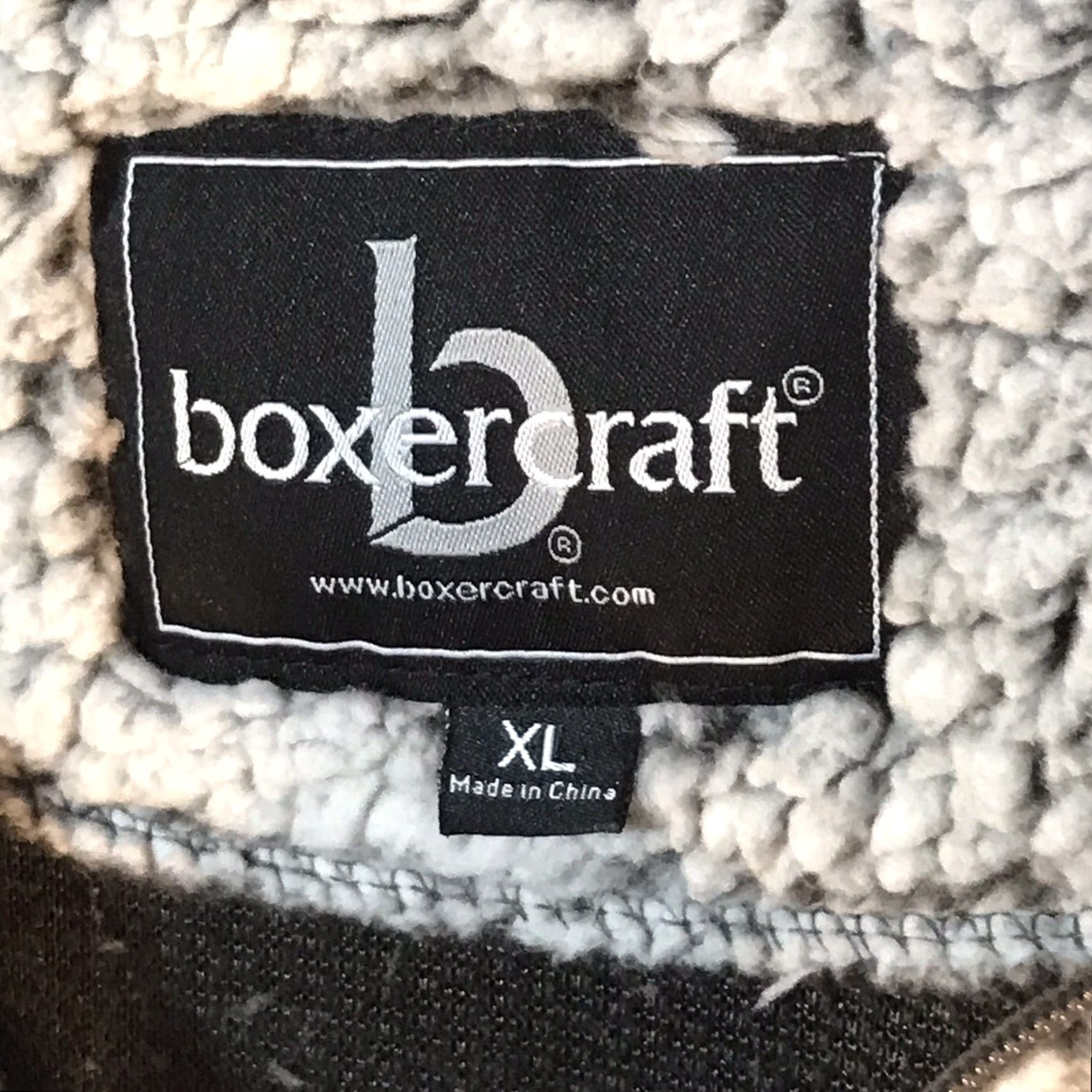 Vintage Boxercraft Heavyweight Faux Fur 1/4 Zip Pullover XL Wht/Blk Mens Size US XL / EU 56 / 4 - 3 Thumbnail