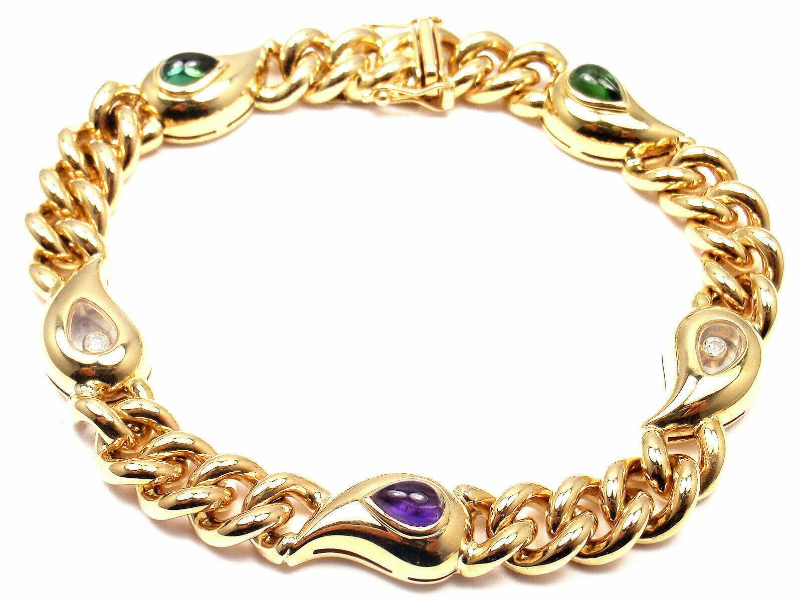 Casmir 18k Yellow Gold Diamond Amethyst Tourmaline Bracelet