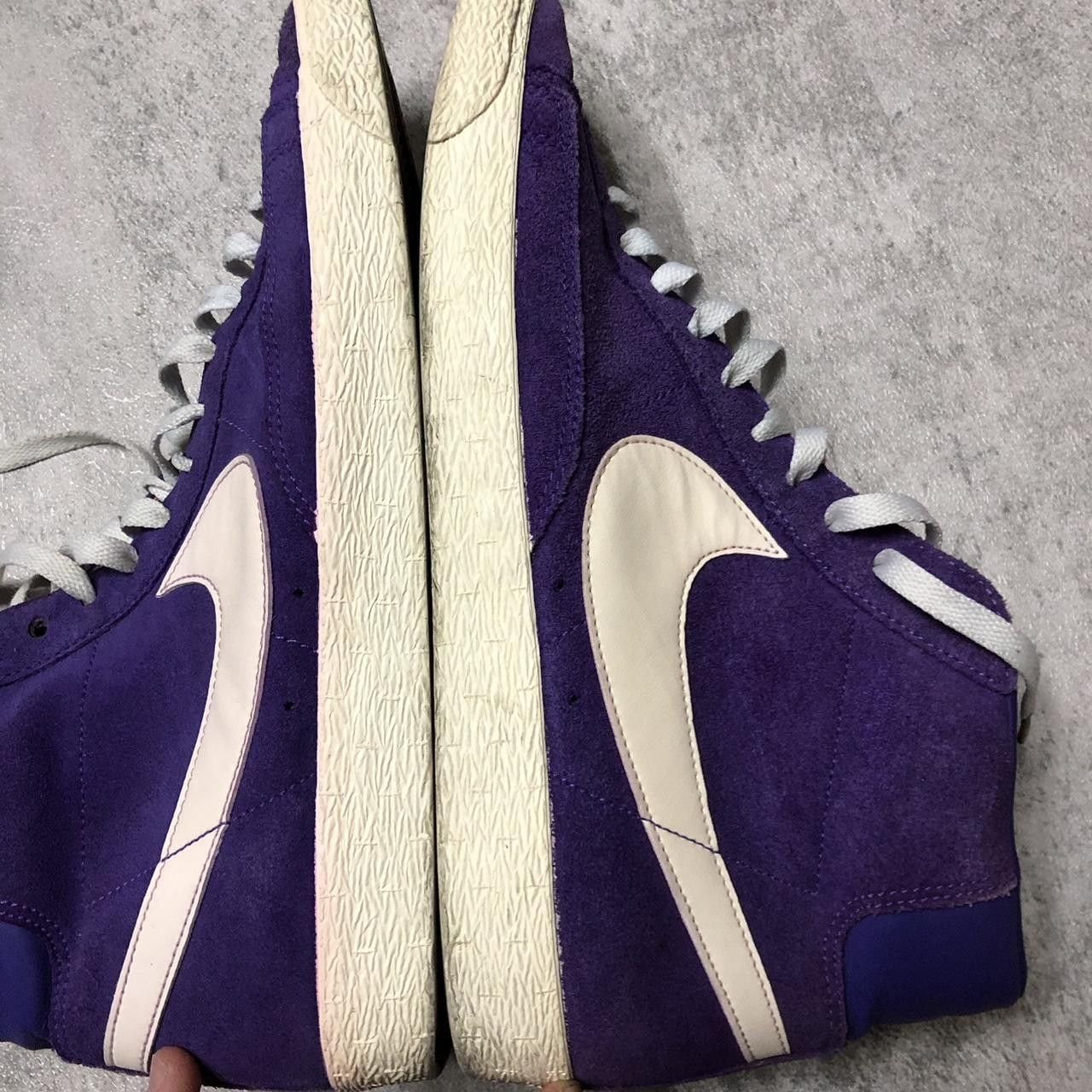 Nike Purple and white Nike high top trainers #skater Size US 9 / EU 42 - 6 Thumbnail