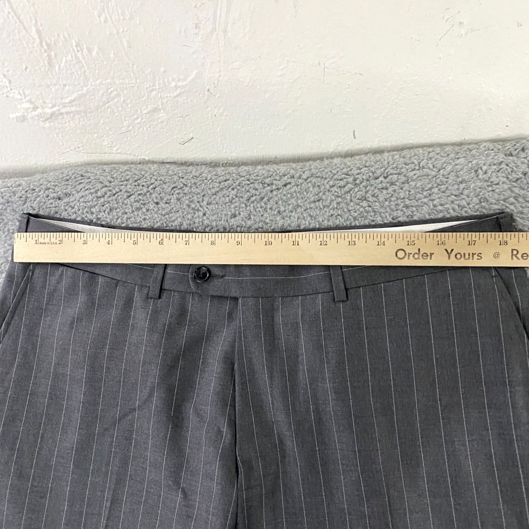 Suitsupply Suitsupply Pants Mens 48 Gray Lazio Suit 48L Brescia 36x31 Stripe Vitale Barberis Canonico Size 36R - 6 Thumbnail
