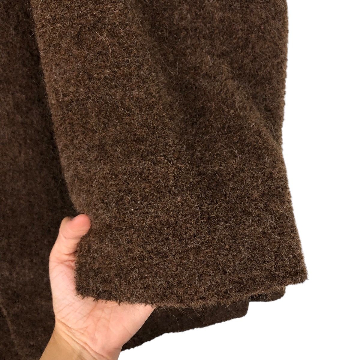 Vintage 📌Vintage Long Jacket Mohair Wool Fur Max Mara Double Breast Size US M / EU 48-50 / 2 - 16 Thumbnail