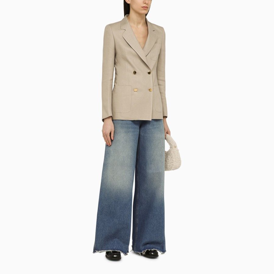 Tagliatore o1d2blof1024 Double-Breasted Jacket In Grey Size L / US 10 / IT 46 - 2 Thumbnail