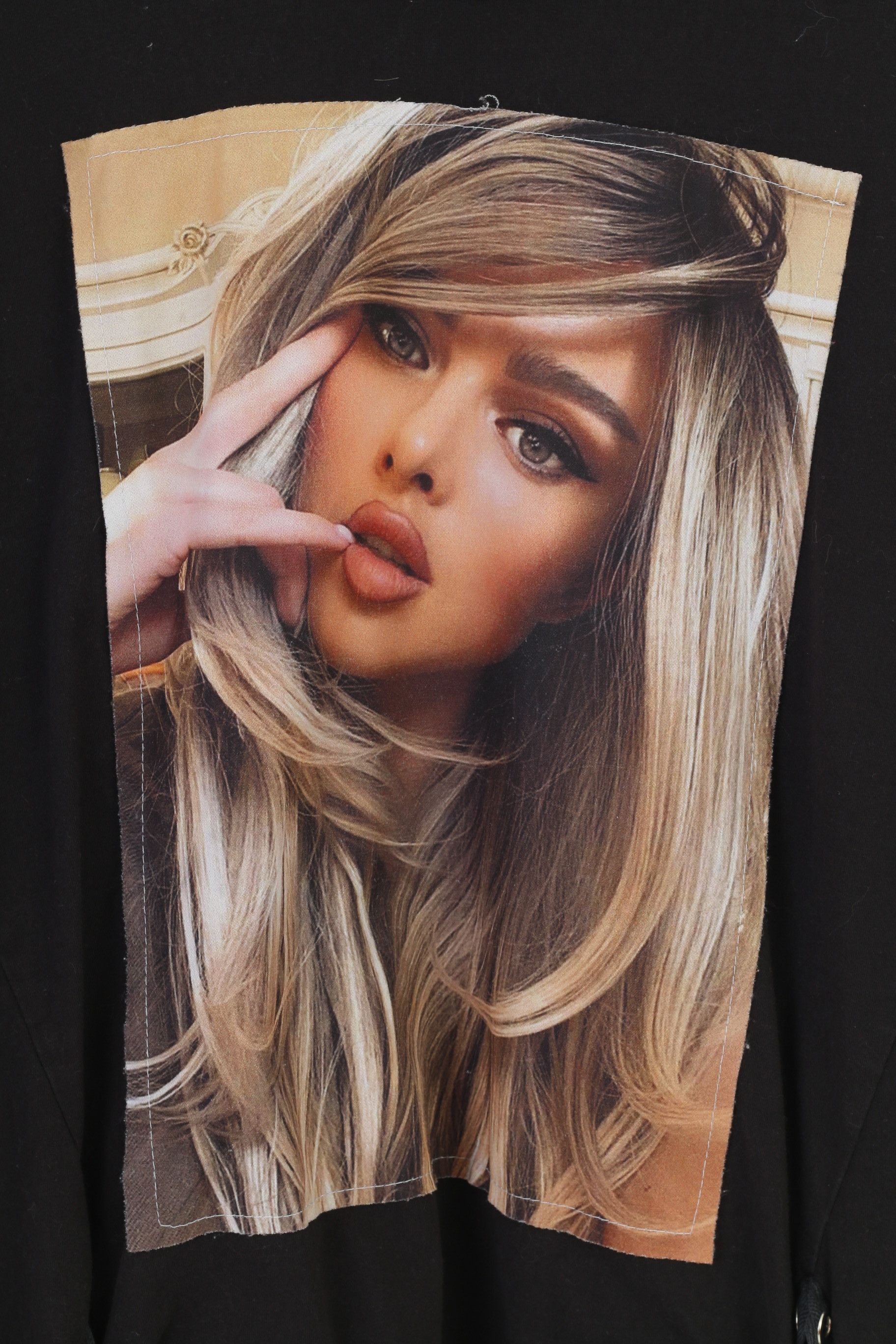 Other Vintage Women L Shirt Long Sleeve Crew Neck Black 10701 Size L / US 10 / IT 46 - 4 Thumbnail