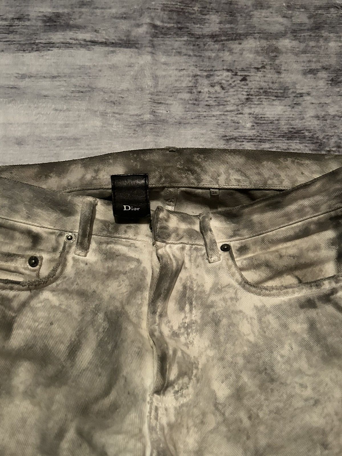 Dior SS06 dior homme dirty snow denim Size US 28 / EU 44 - 2 Thumbnail