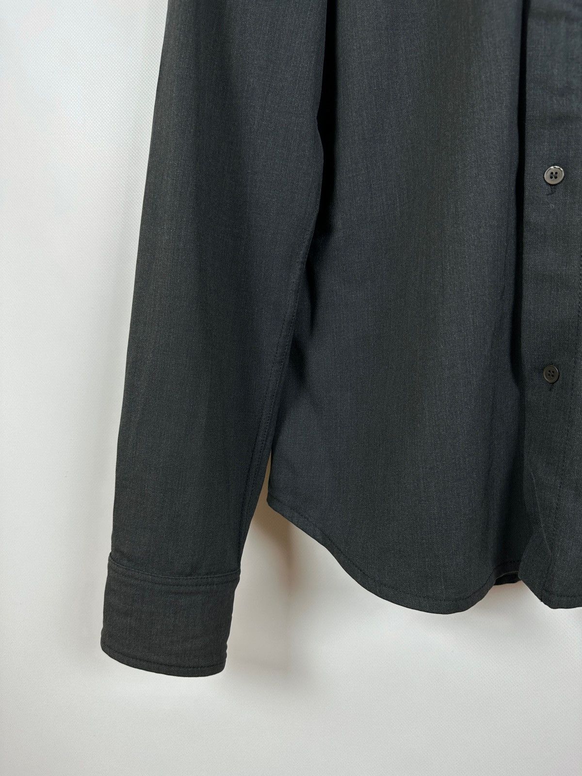 Prada Vintage Prada Technical Zip/Button Wool Shirt Size US L / EU 52-54 / 3 - 8 Thumbnail