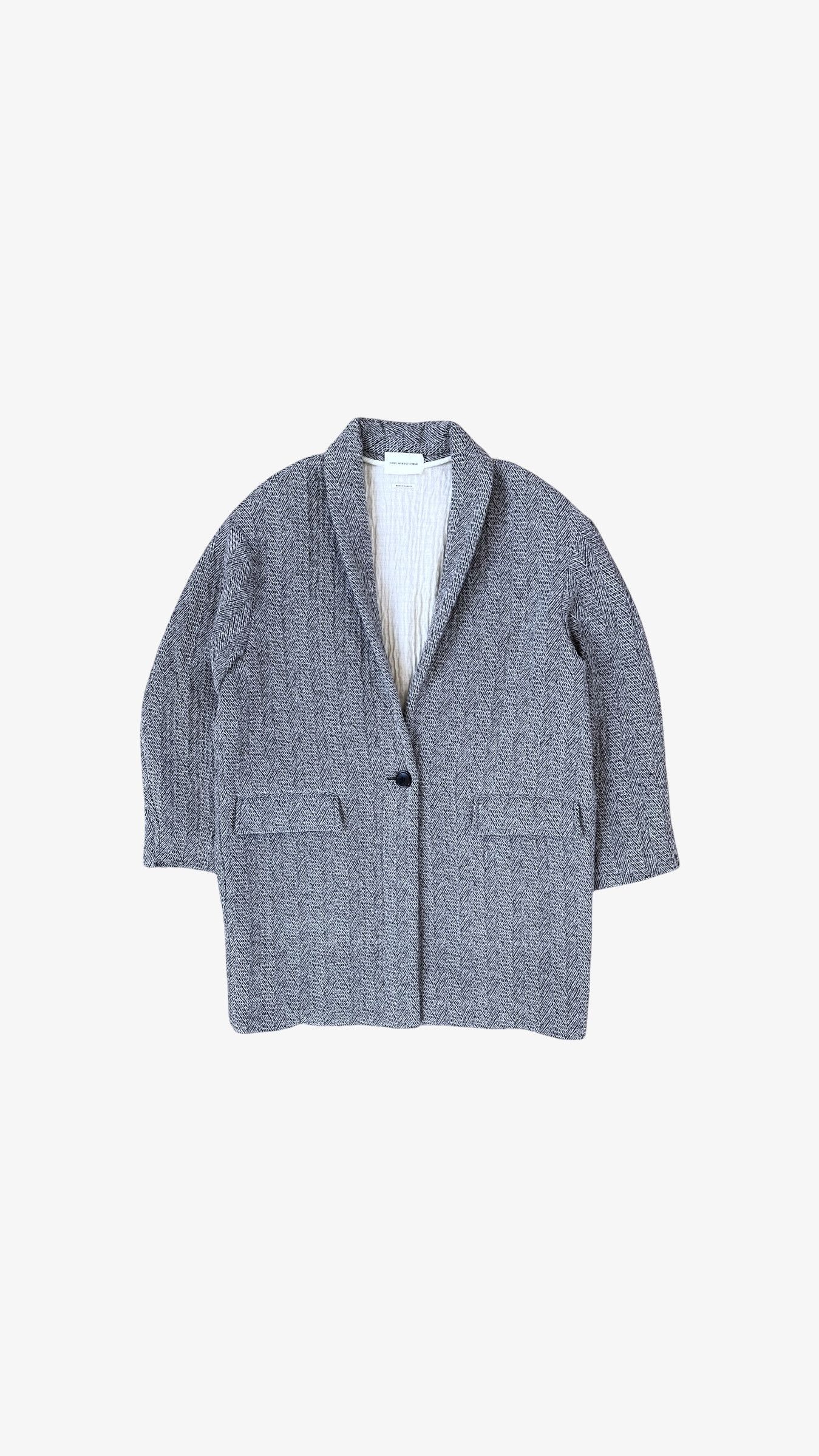 Isabel Marant Vintage Y2K Women's Isabel Marant Herringbone Wool Coat Size M / US 6-8 / IT 42-44 - 1 Thumbnail
