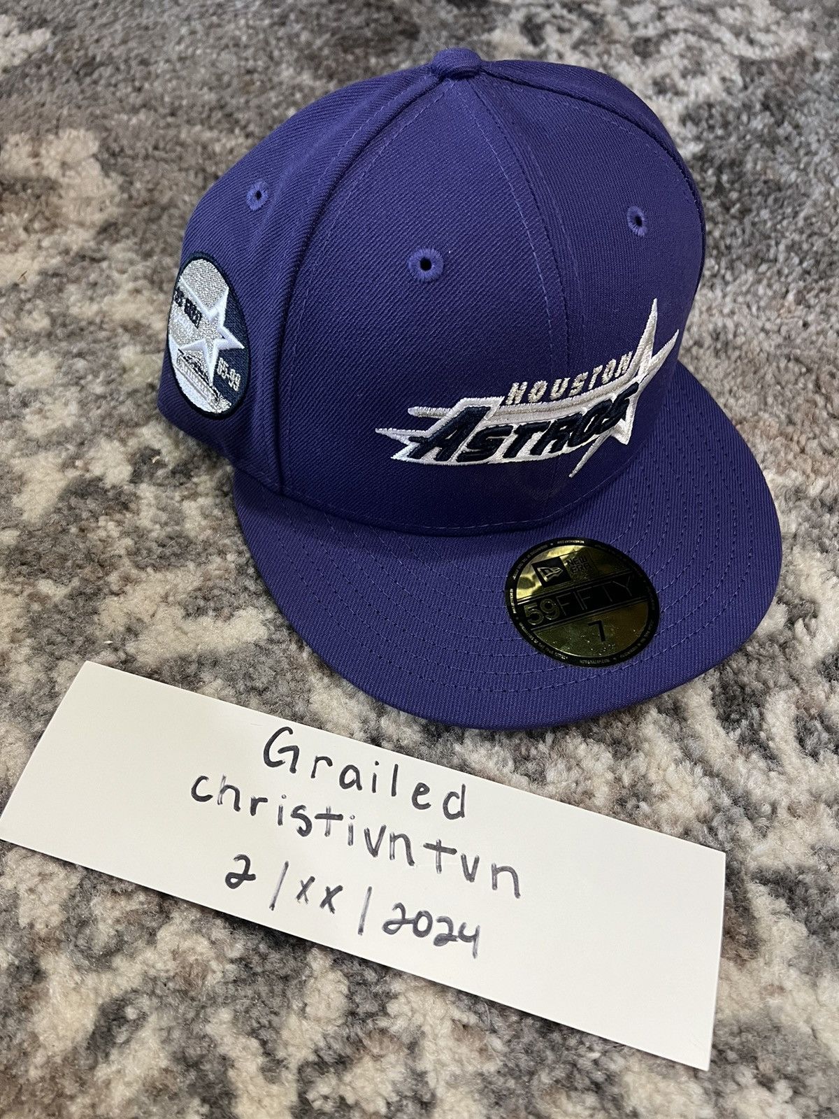 image of Hat Club x New Era 7 Houston Astros Purple Haze Fitted Hat, Men's