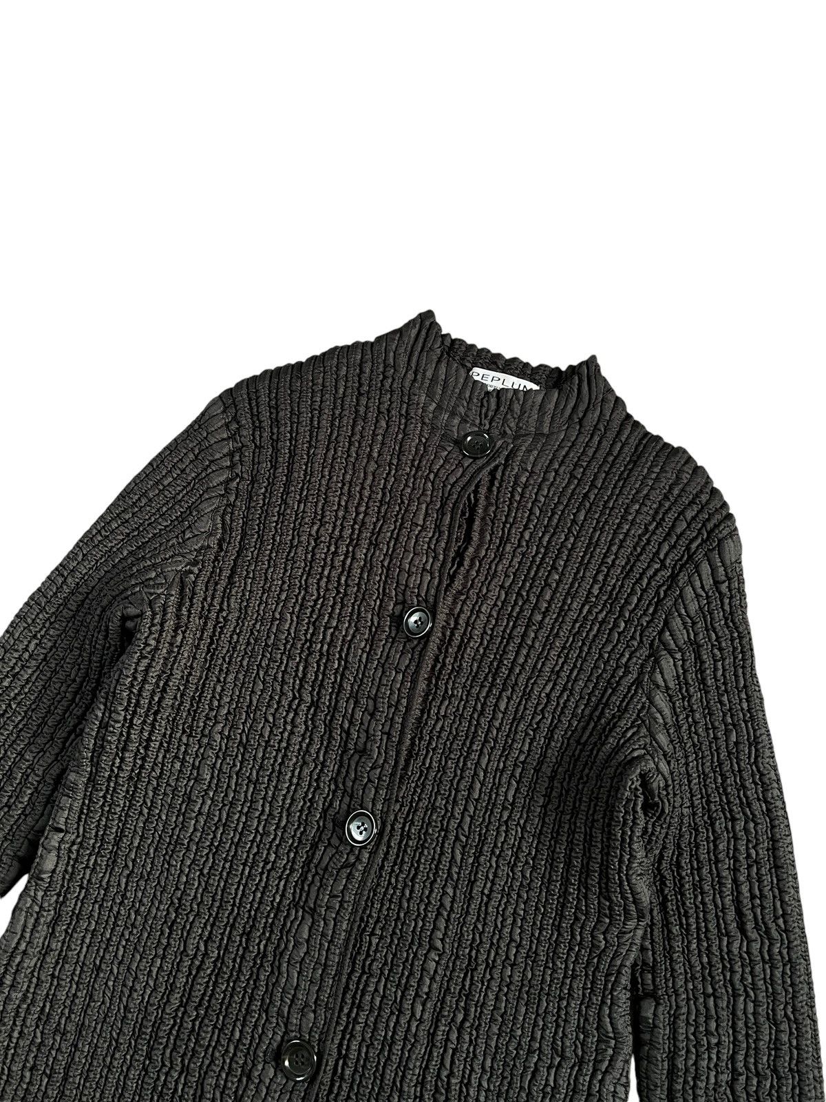 Issey Miyake 1980 Peplum by Yoshiki Hishinuma Pleated Wrinkles Long Coat Size S / US 4 / IT 40 - 5 Thumbnail