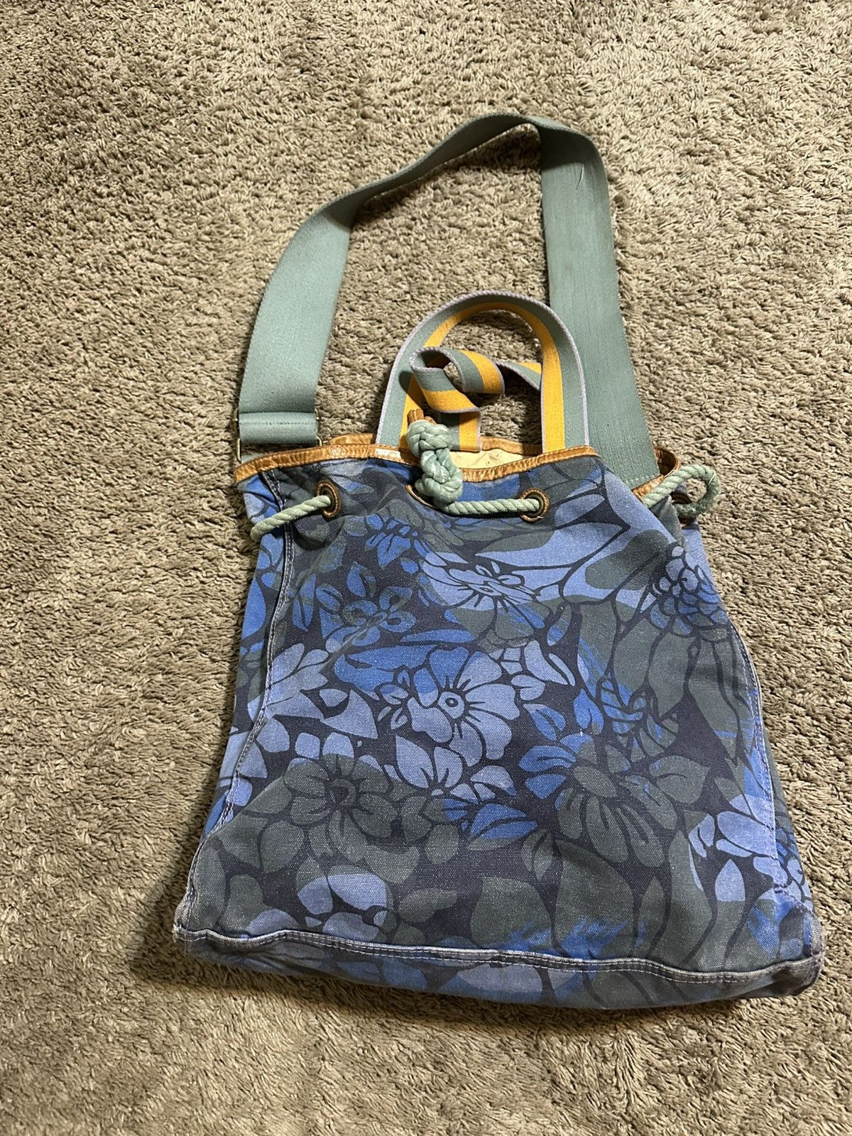 Gap Vintage GAP “triple blue flower” tote bag 00s Size ONE SIZE - 6 Thumbnail