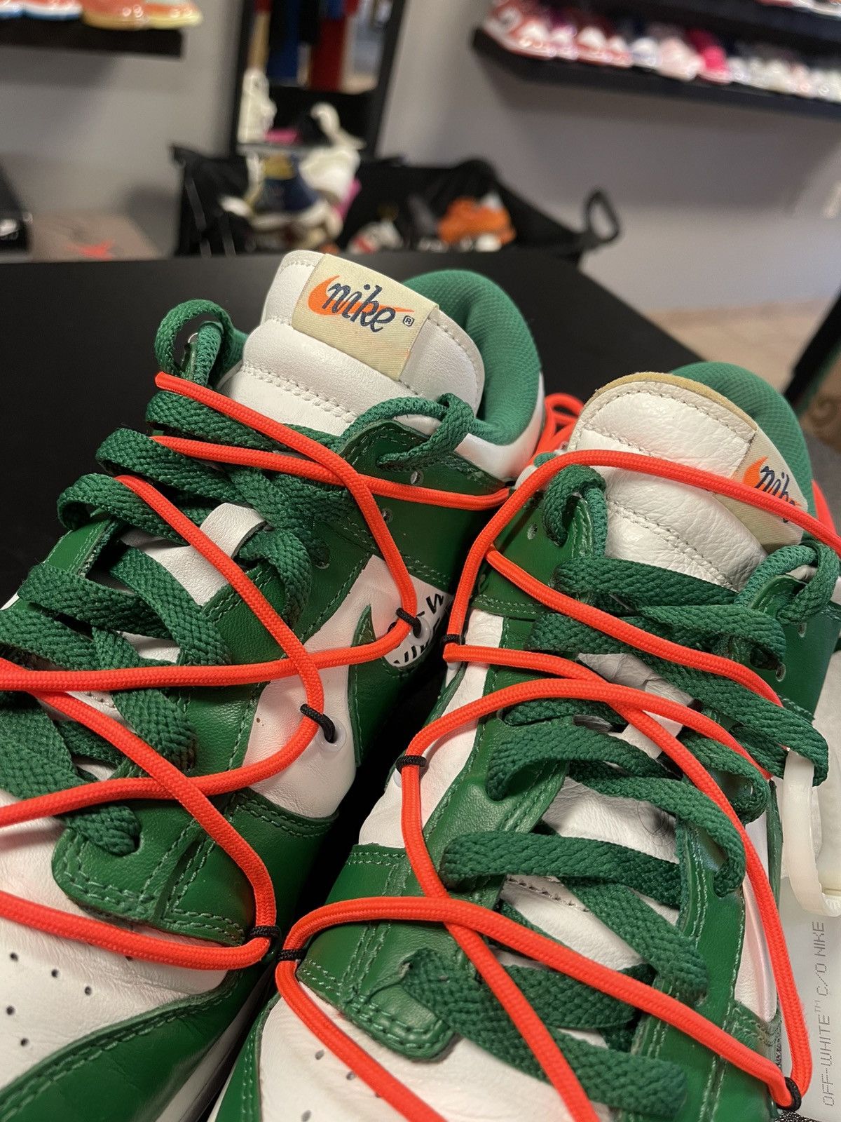 Off-White Size 12 - Off White x Nike Dunk Low Pine Green CT0856-100 Size US 12 / EU 45 - 6 Thumbnail