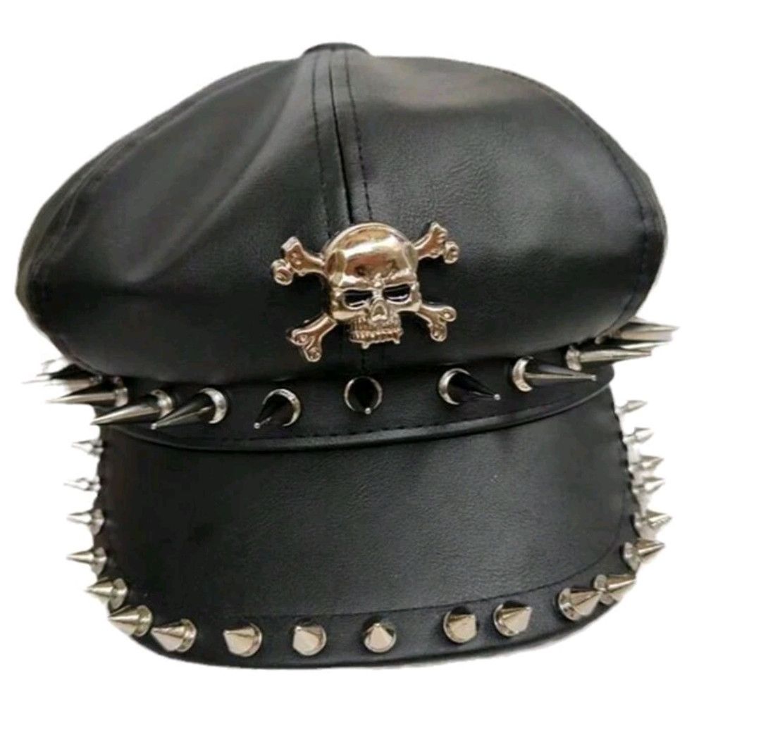 Japanese Brand Spiky Rivet Skull Hat Size ONE SIZE - 1 Thumbnail