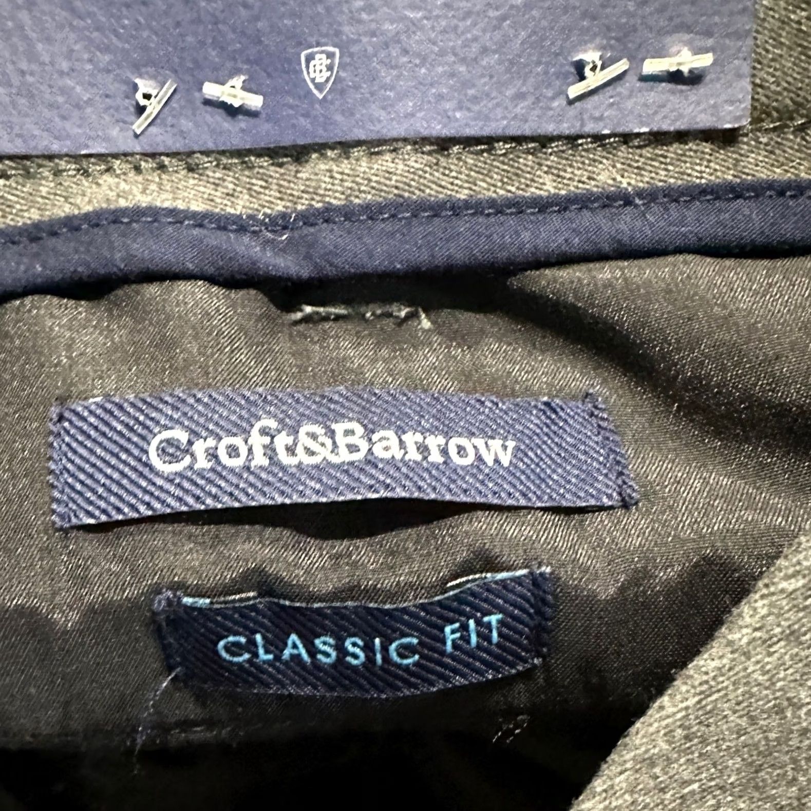 Croft & Barrow Croft Barrow Pants Mens Gray 32X34 Classic Fit Straight Leg Stretch Size US 32 / EU 48 - 4 Thumbnail