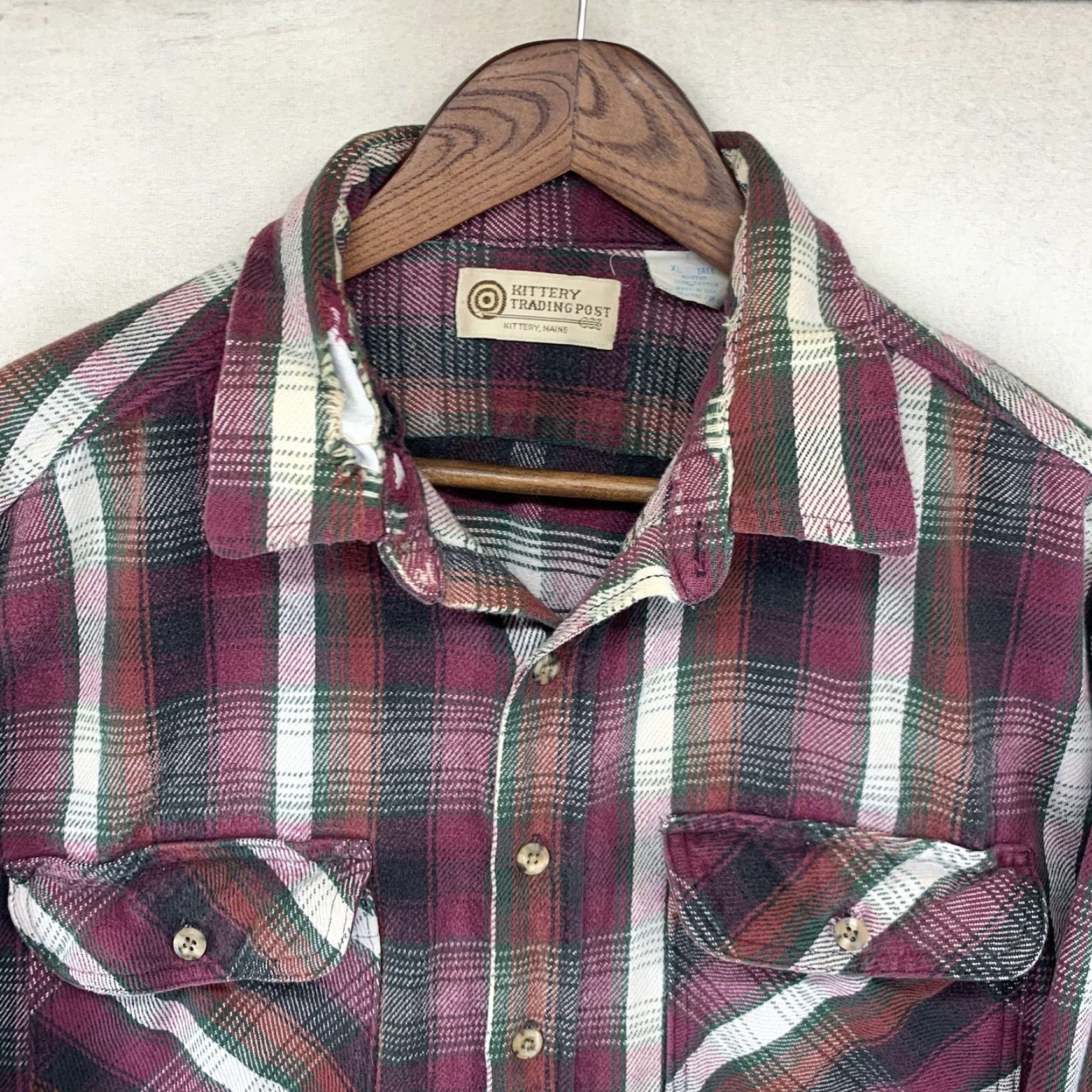 Vintage VINTAGE Men's Flannel Shirt XLT Heavyweight Plaid Cotton 80s Western Casual Winter Fall Size US XL / EU 56 / 4 - 5 Thumbnail