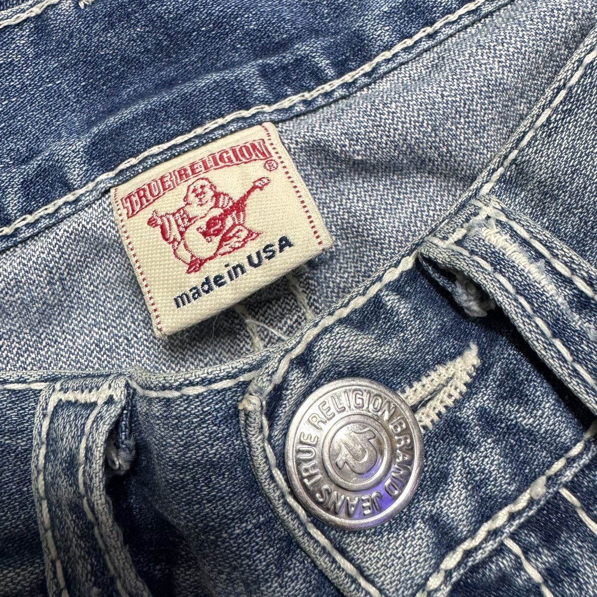 True Religion Vintage True Religion Denim Flare Jeans Distressed Size US 33 - 20 Thumbnail