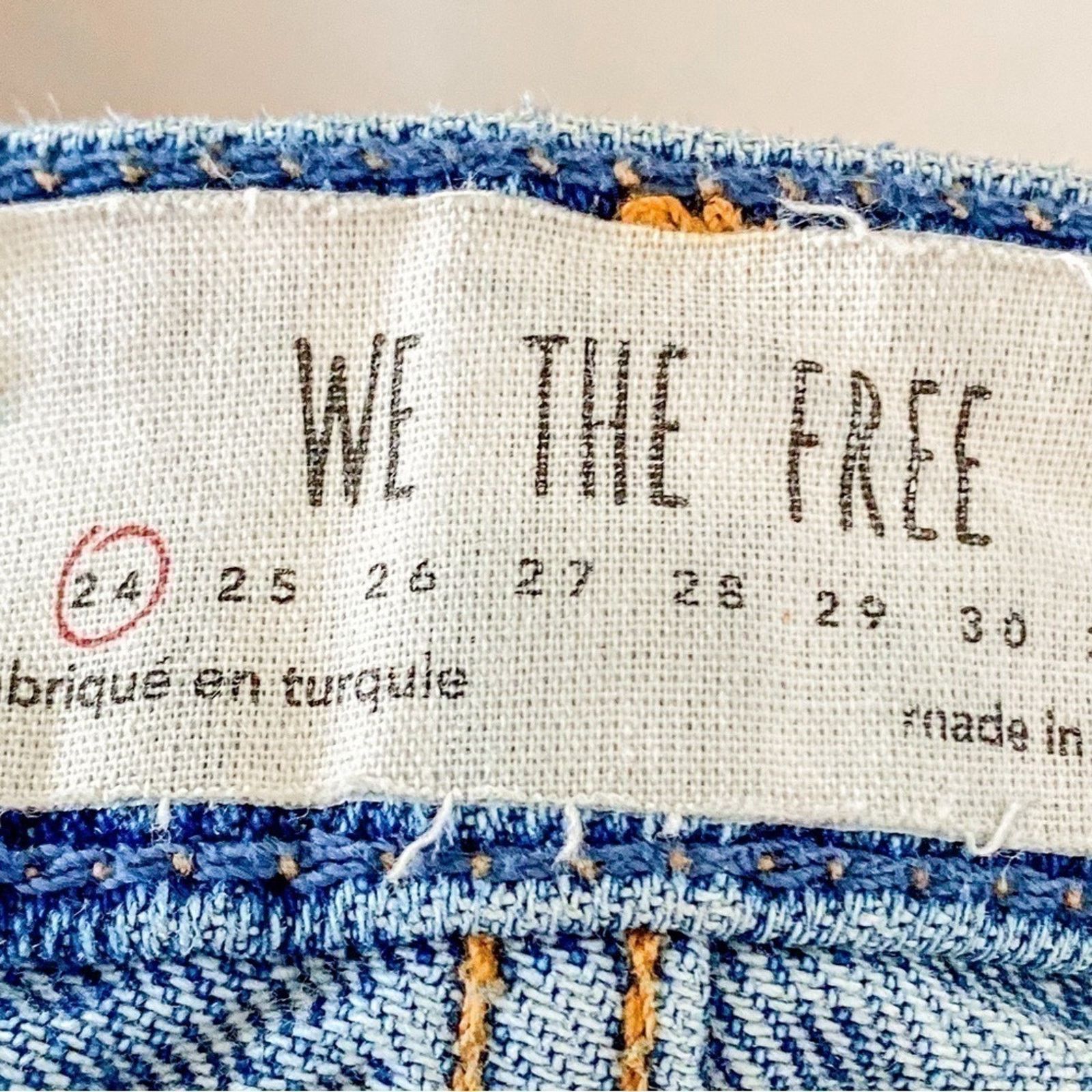 Free People We the Free Free People | Distressed Jean Denim Skirt | 24 Size 24" / US 00 / IT 34 - 5 Thumbnail