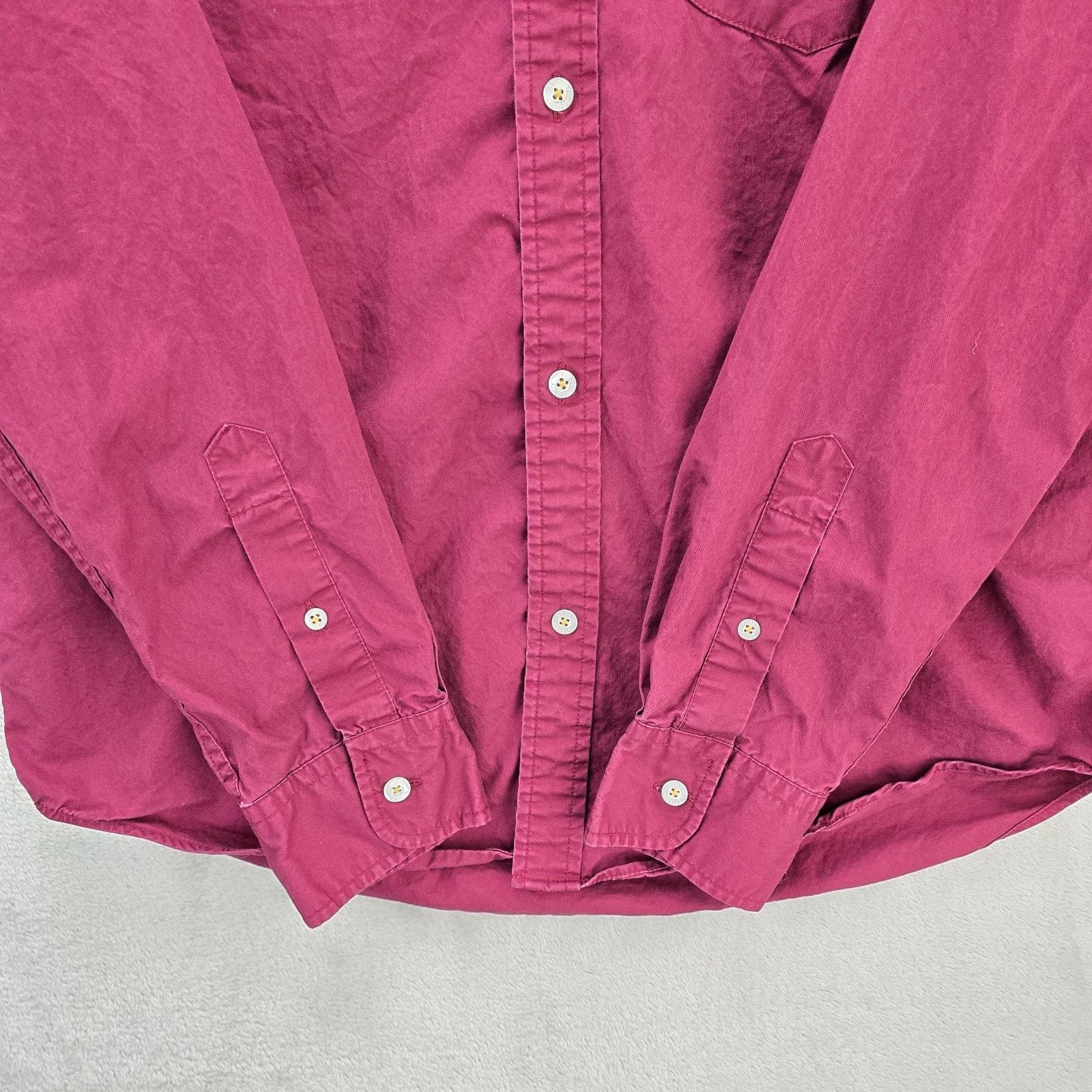 Stussy Stussy Long Sleeve Shirt Mens Small Red Maroon Button Up Size US S / EU 44-46 / 1 - 5 Thumbnail