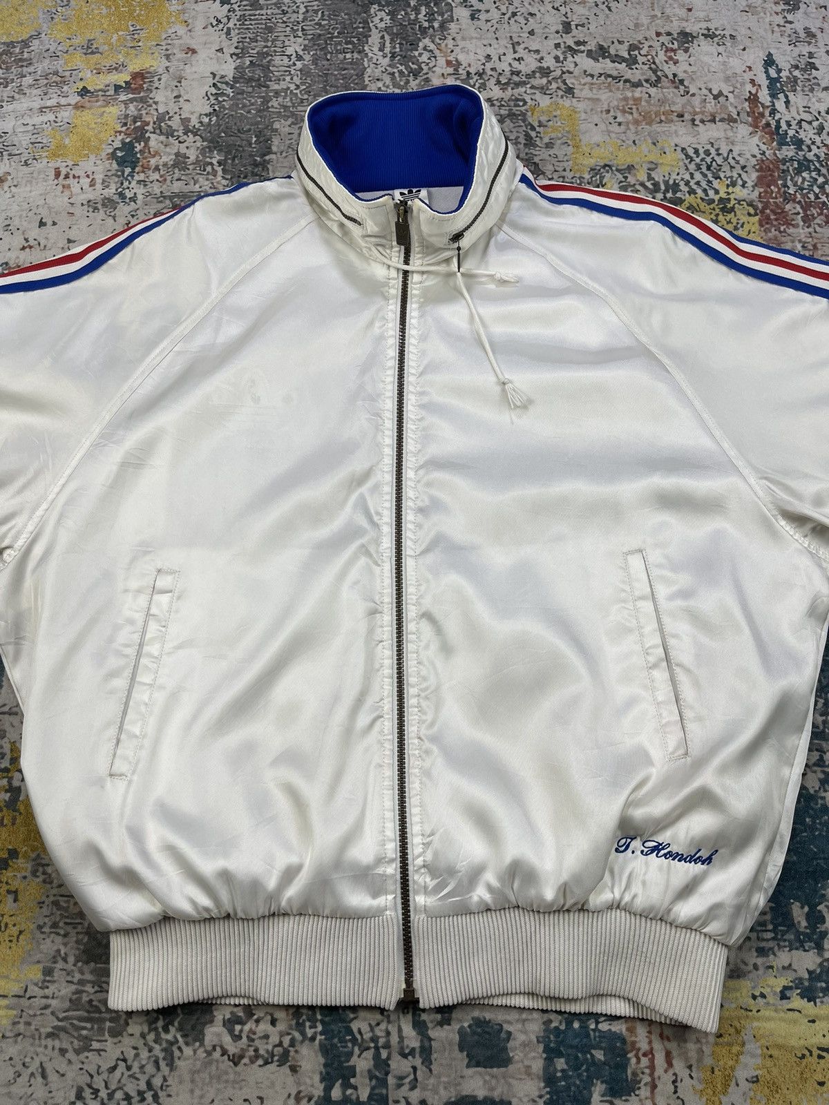 Adidas Vintage 90s Adidas Side Tape Tracktop Jackets Size US L / EU 52-54 / 3 - 2 Thumbnail