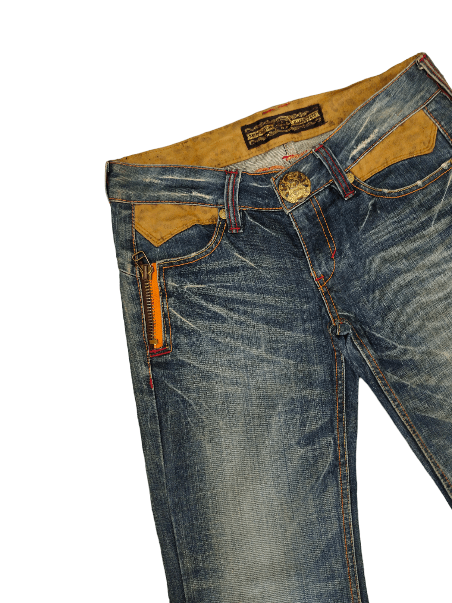 Le Grande Bleu (L.G.B.) Flare Jeans Studio RP Spell Out Clawmark Boot Cut Y2k Goa Size US 28 / EU 44 - 14 Thumbnail