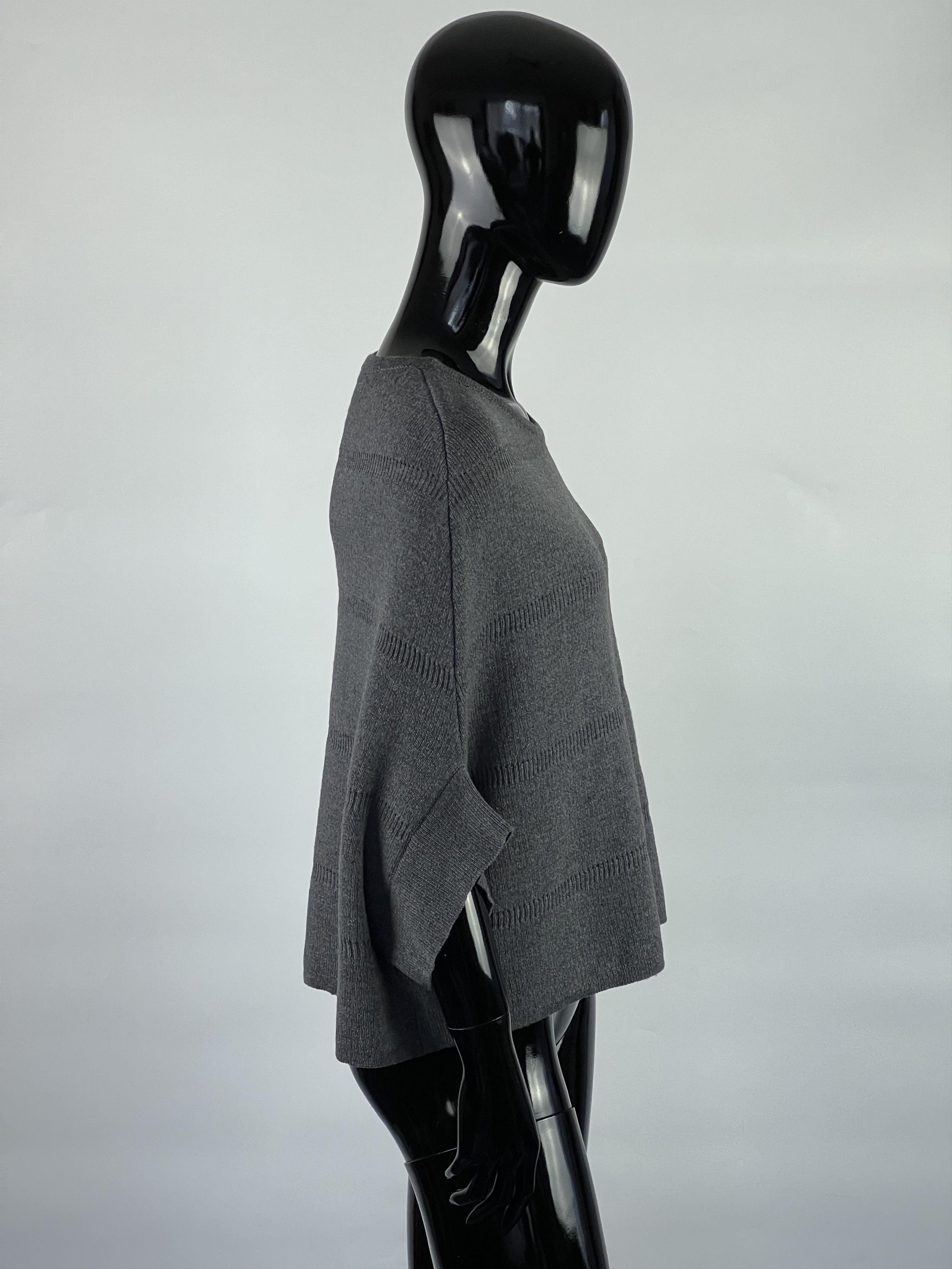 Cashmere & Wool × Designer Hemisphere Women's Gray Wool Cashmere Knit Top Size  M | Grailed