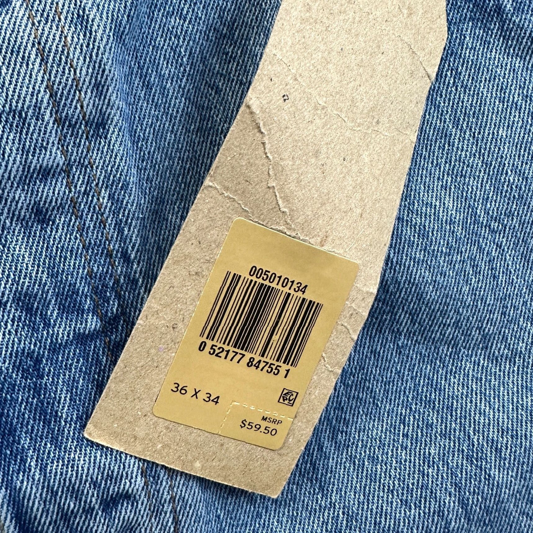 Levi's NEW Levis 501 Jeans Mens Adult 36x34 Blue Denim Cotton Casual Size US 36 / EU 52 - 4 Thumbnail