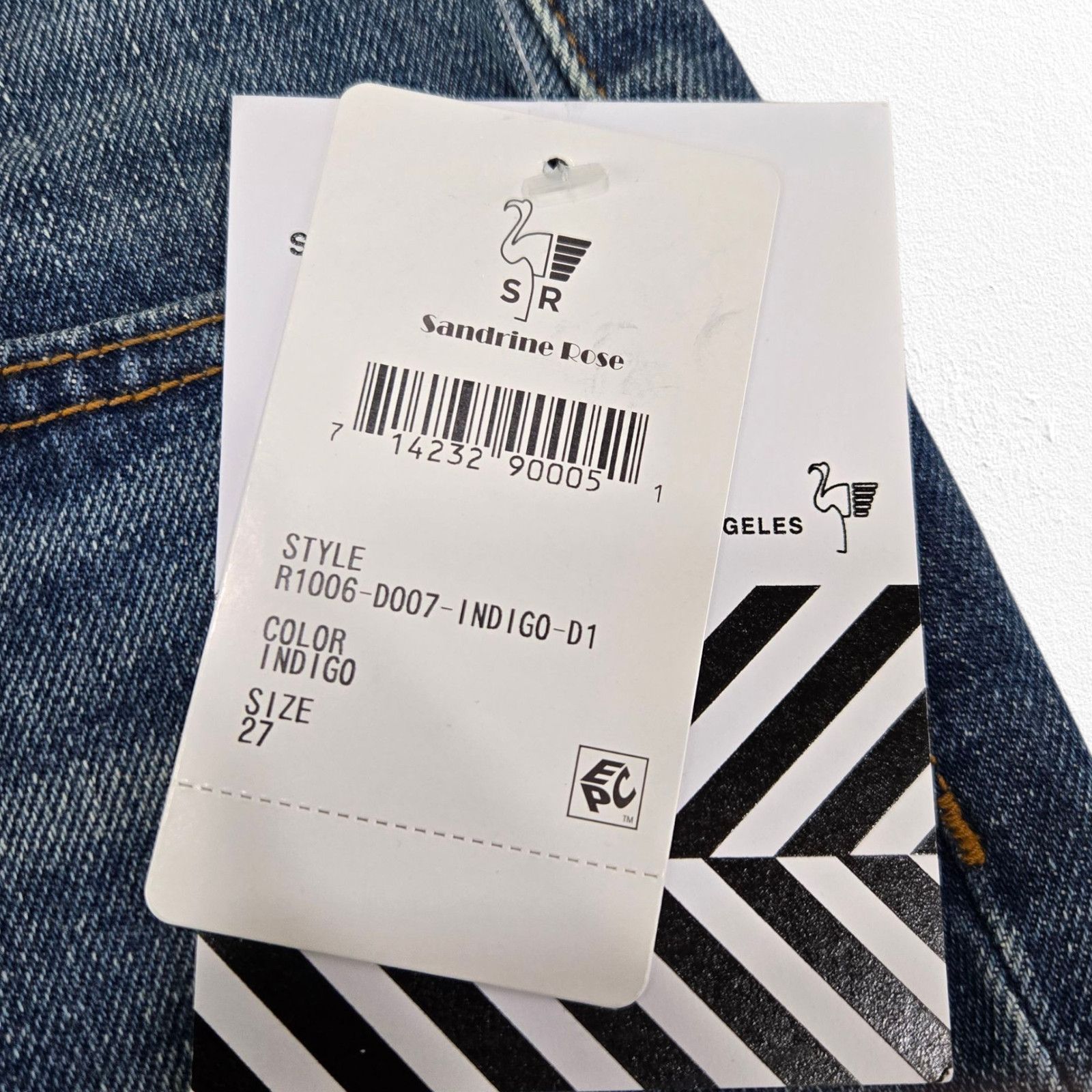 Sandrine Rose Sandrine Rose Hi-Rise Distressed Straight Leg Jeans Size 27 Size 27" / US 4 / IT 40 - 6 Thumbnail
