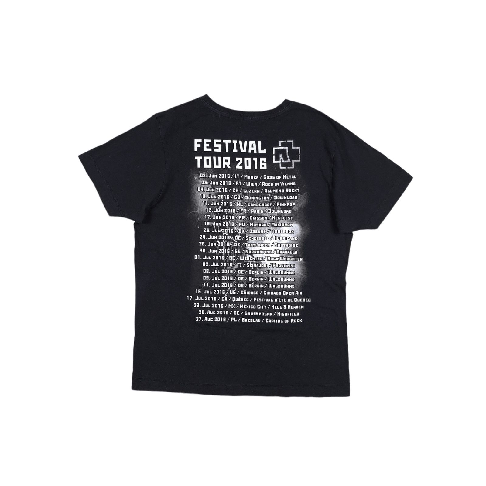 Band Tees 💎 Rammstein 2016 Tour Black T-shirt Festival Vintage Y2K Size US M / EU 48-50 / 2 - 2 Thumbnail