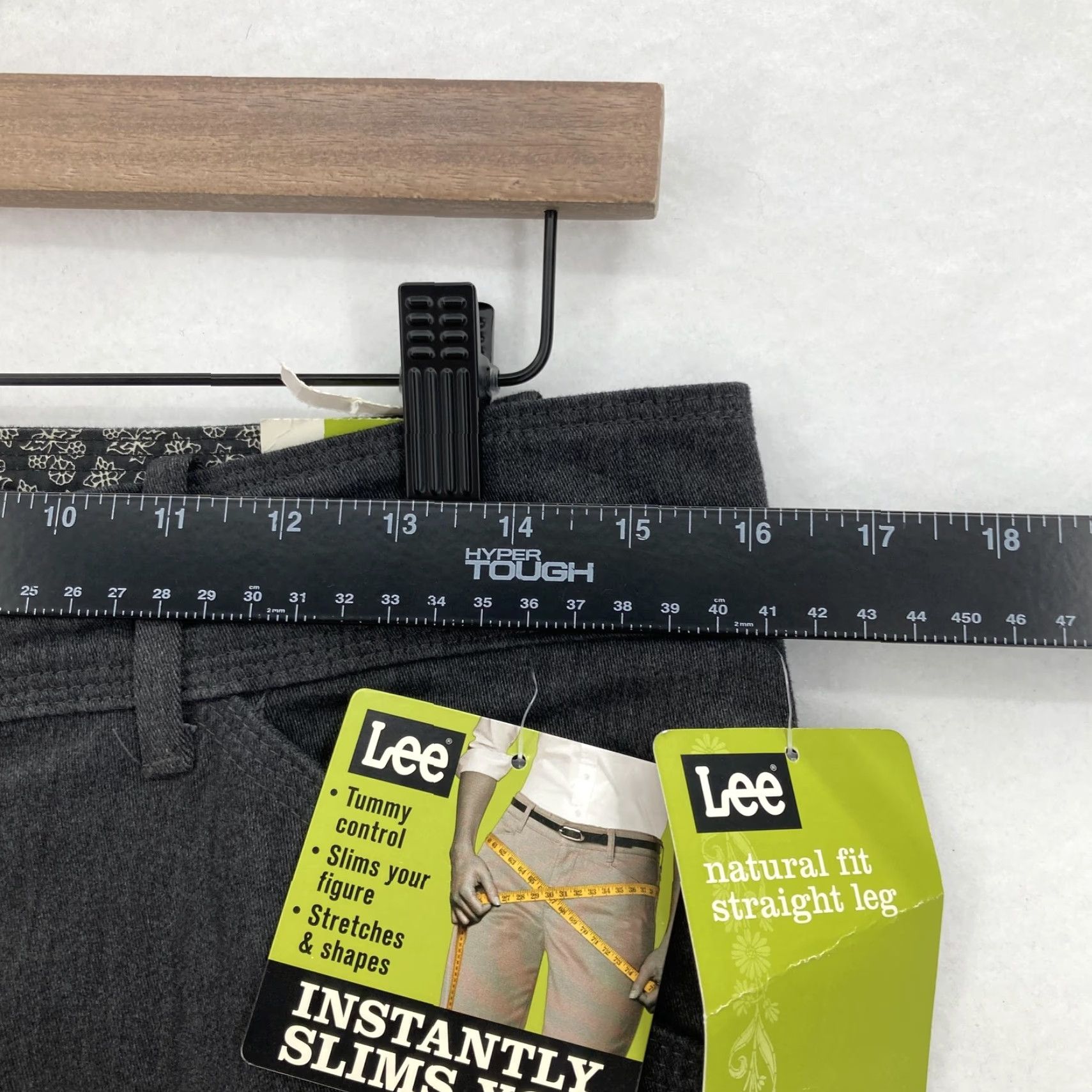 Lee Lee Pants Womens 8 Charcoal Gray Natural Fit Straight Leg Tummy Control Casual Dress Pants Slimming, Stretch, Shaping, Comfort for Workwear Size 30" / US 8 / IT 44 - 7 Thumbnail