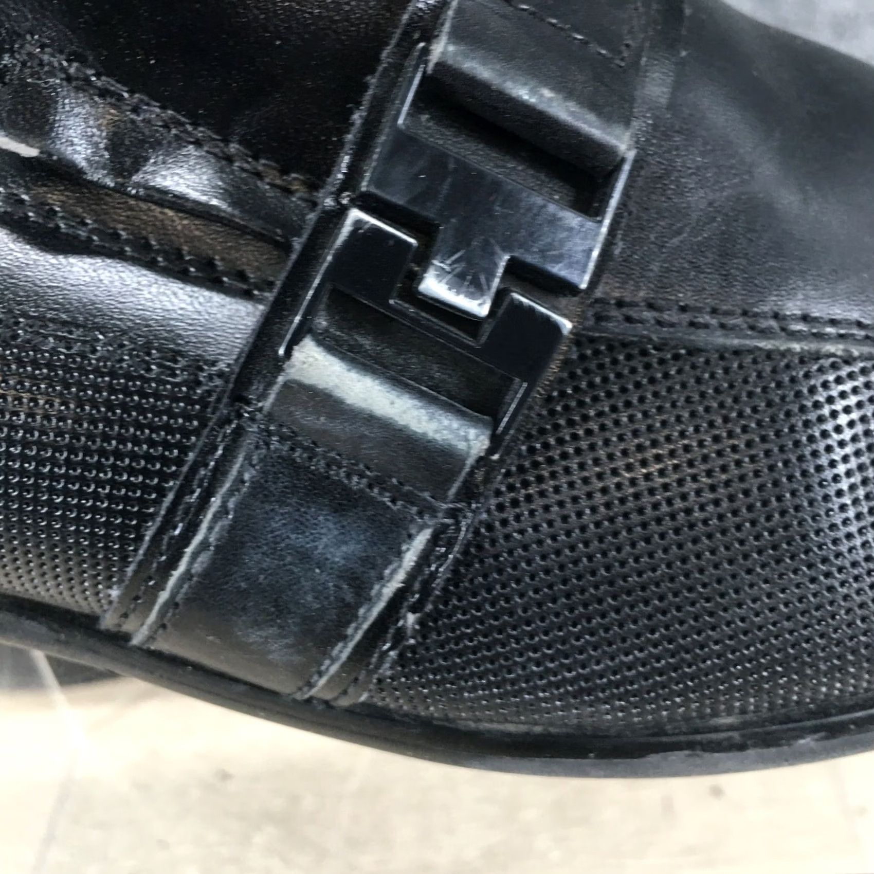 Vintage Reaction Kenneth Cole Shoes Mens 8M Casual Loafers Black Leather Slip On Low Top Size US M / EU 48-50 / 2 - 7 Thumbnail